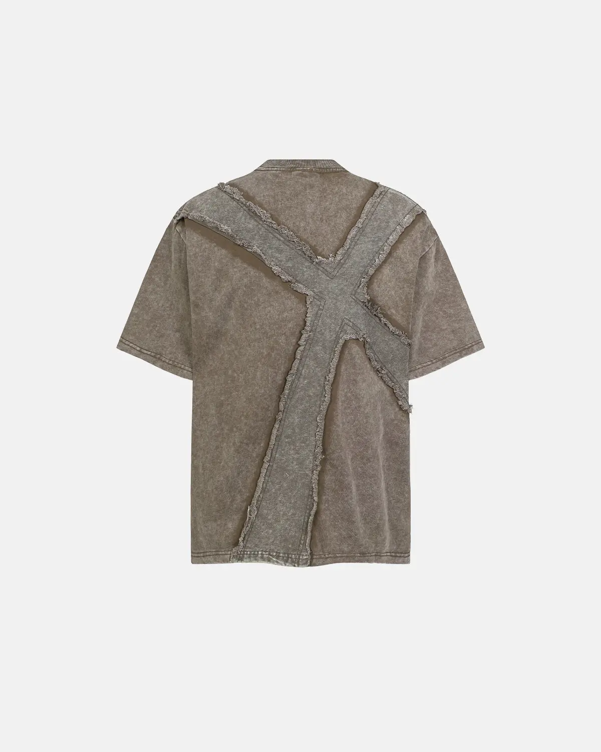 Deconstructed Cross Washed T-Shirt | Inflation Streetwear - Image 2