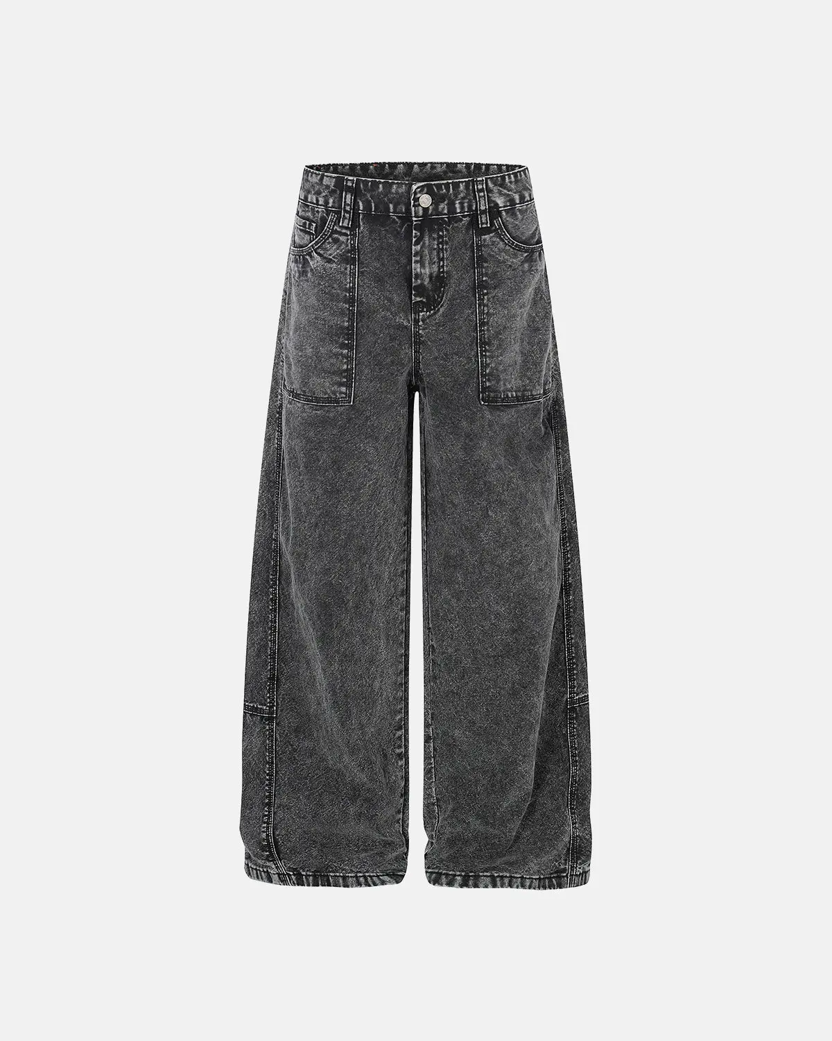 Deconstructed Distressed Barrel Jeans | Inflation Streetwear