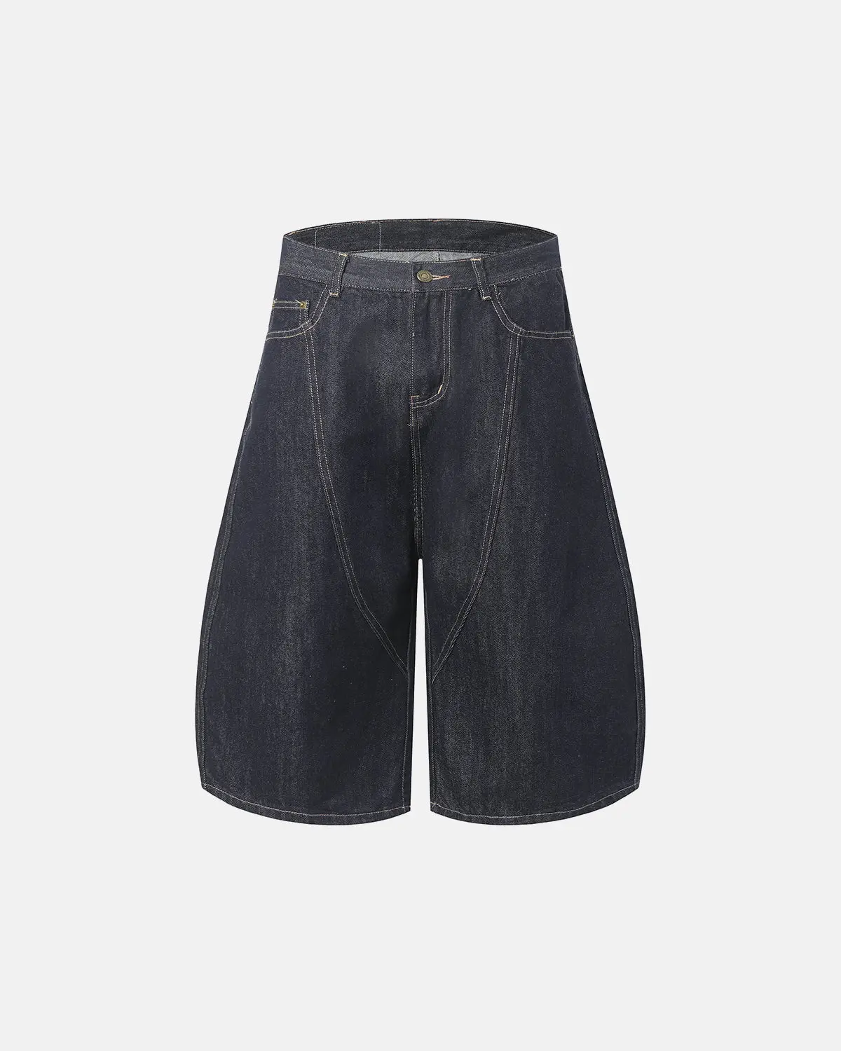 Deconstructed Scimitar Denim Longline Jorts | Inflation Streetwear