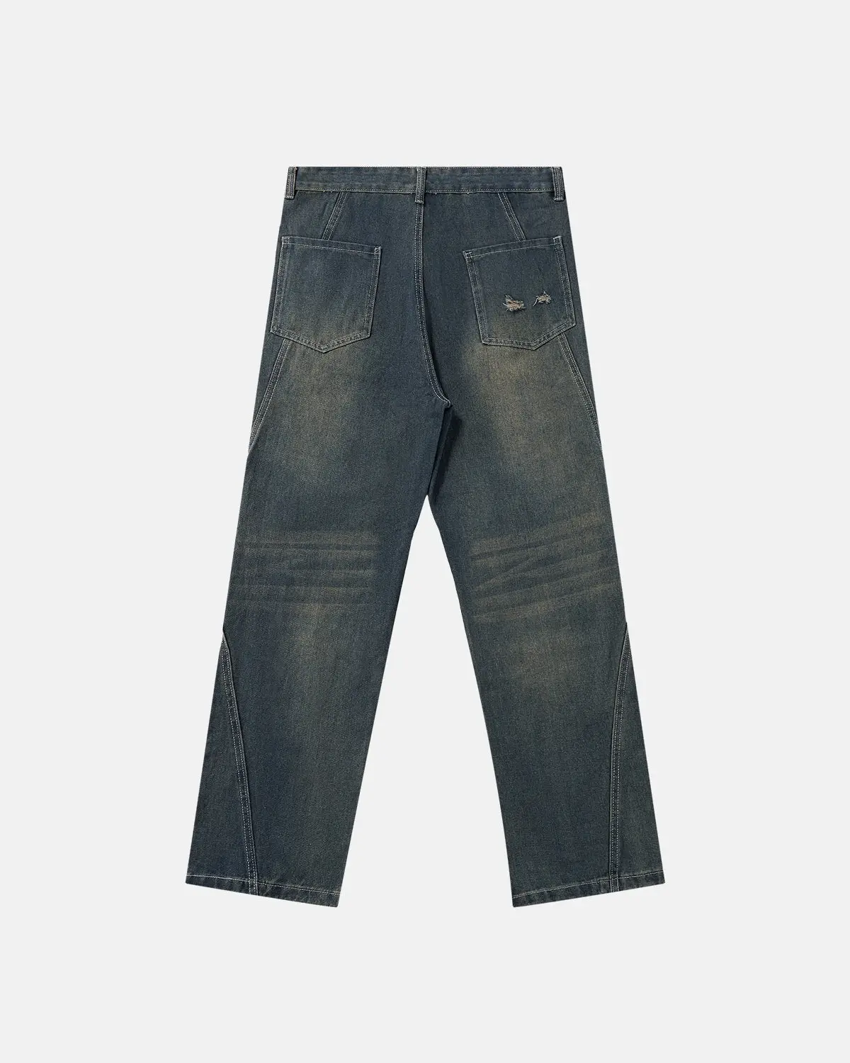 Deconstructed Straight-Leg Jeans | Inflation Streetwear - Image 7