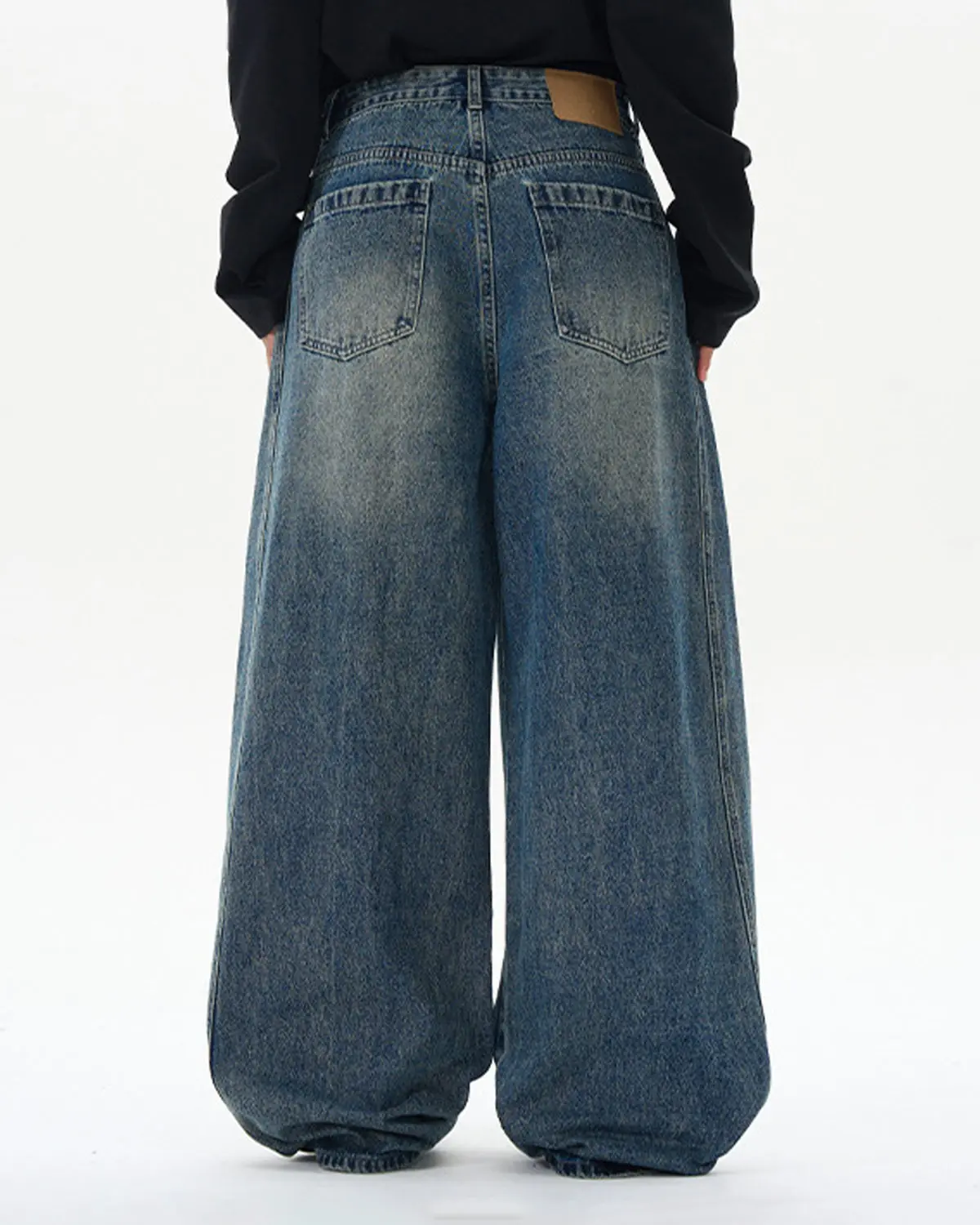 Deconstructed Washed Barrel Jeans | Inflation Streetwear - Image 5