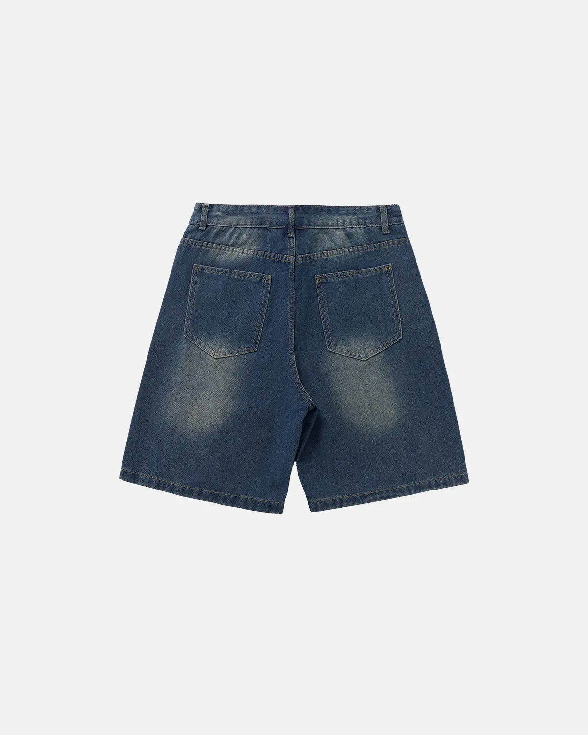 Deconstructed Washed Denim Jorts | Inflation Streetwear - Image 6