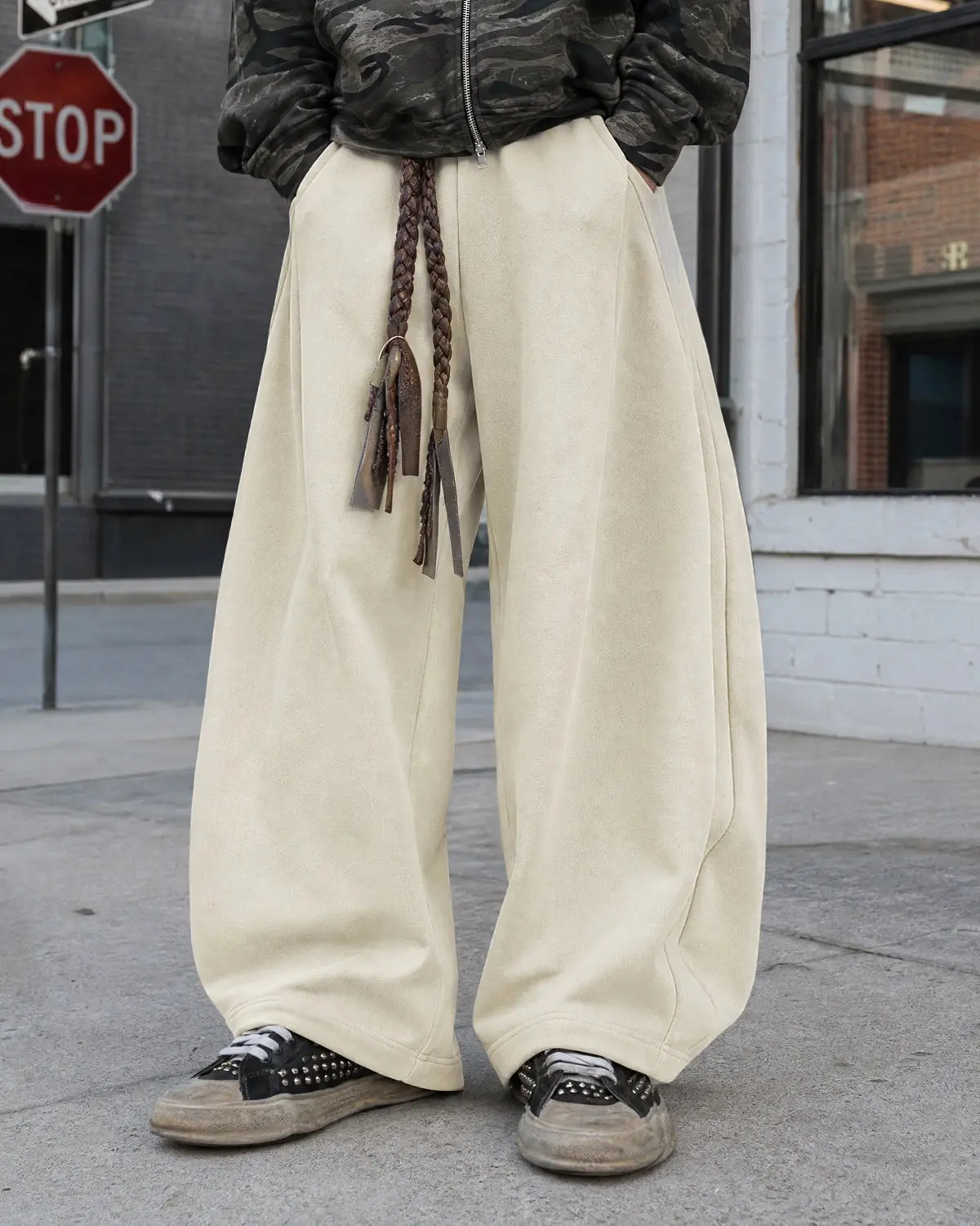 Deconstructed Wide Leg Sweatpants | Inflation Streetwear - Image 5