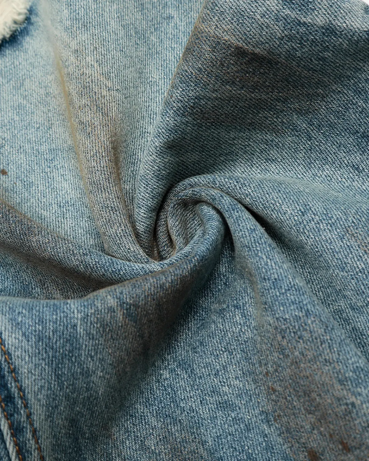 Dirty Wash Distressed Barrel Jeans | Inflation Streetwear - Image 8
