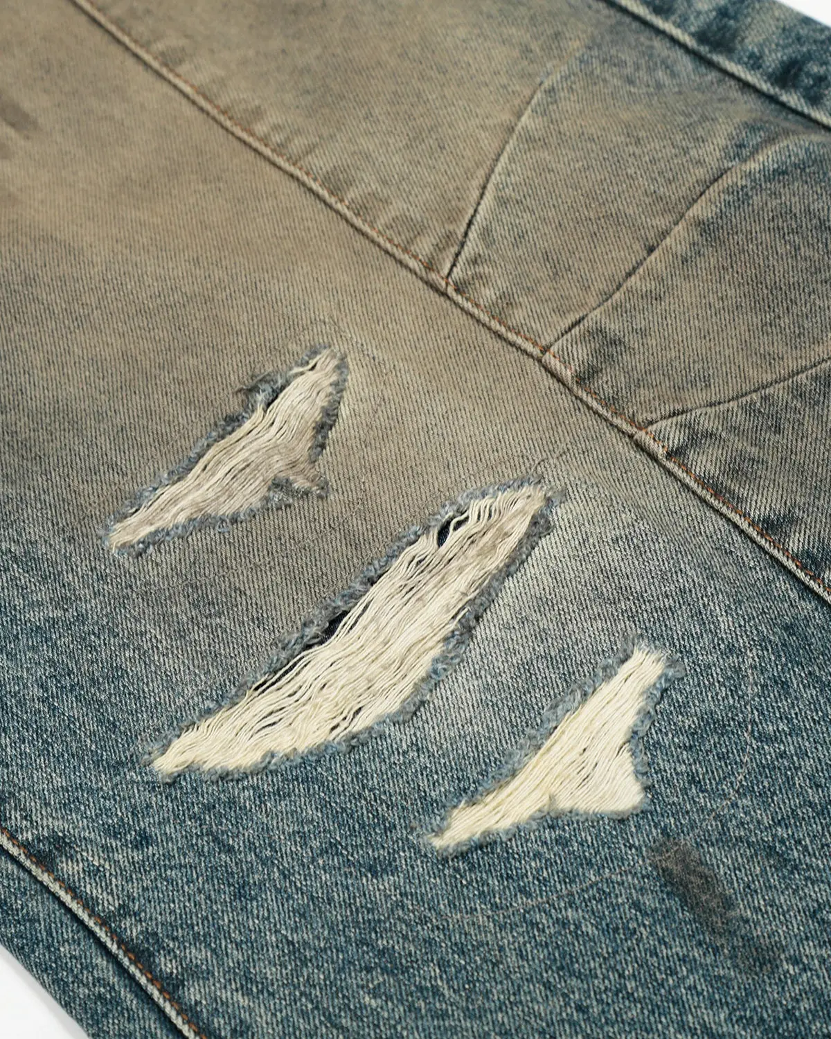 Distressed Dirty Wash Barrel Jeans | Inflation Streetwear - Image 10
