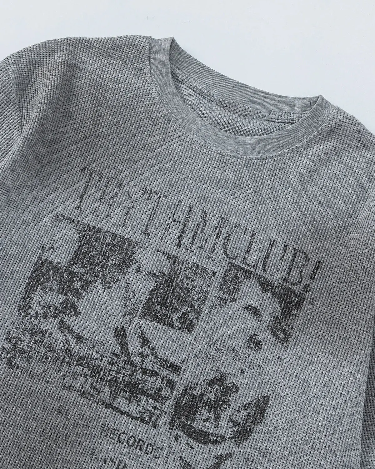 Distressed Graphic Waffle Tee | Inflation Streetwear - Image 10