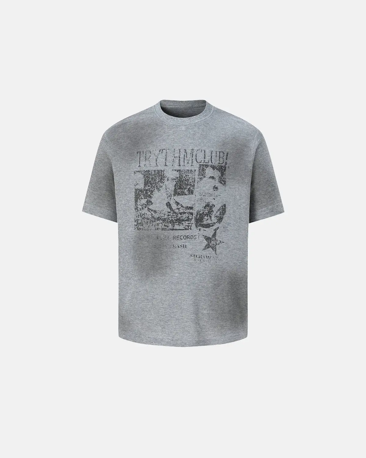 Distressed Graphic Waffle Tee | Inflation Streetwear - Image 7