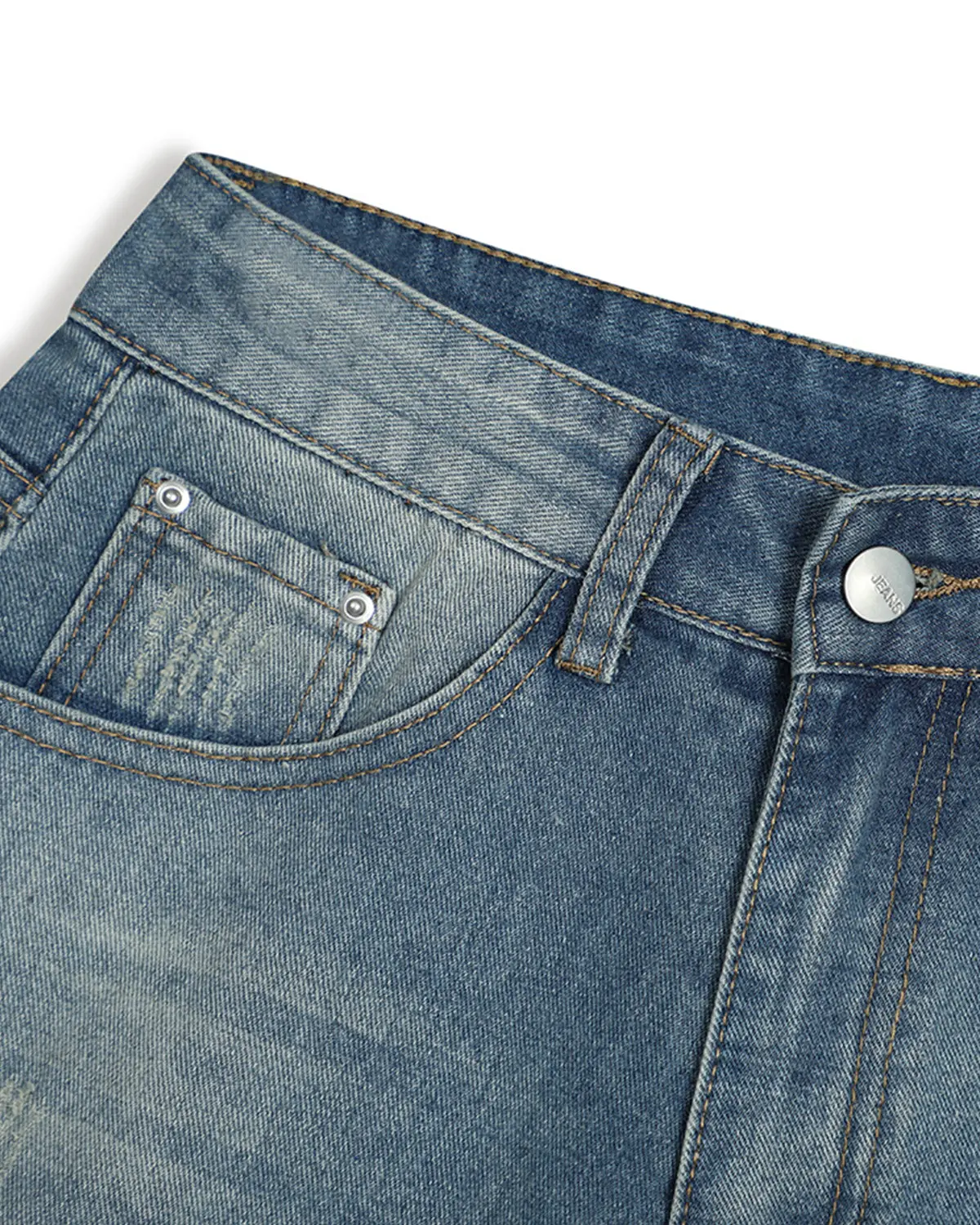 Distressed Washed Knee-Length Jorts | Inflation Streetwear - Image 6