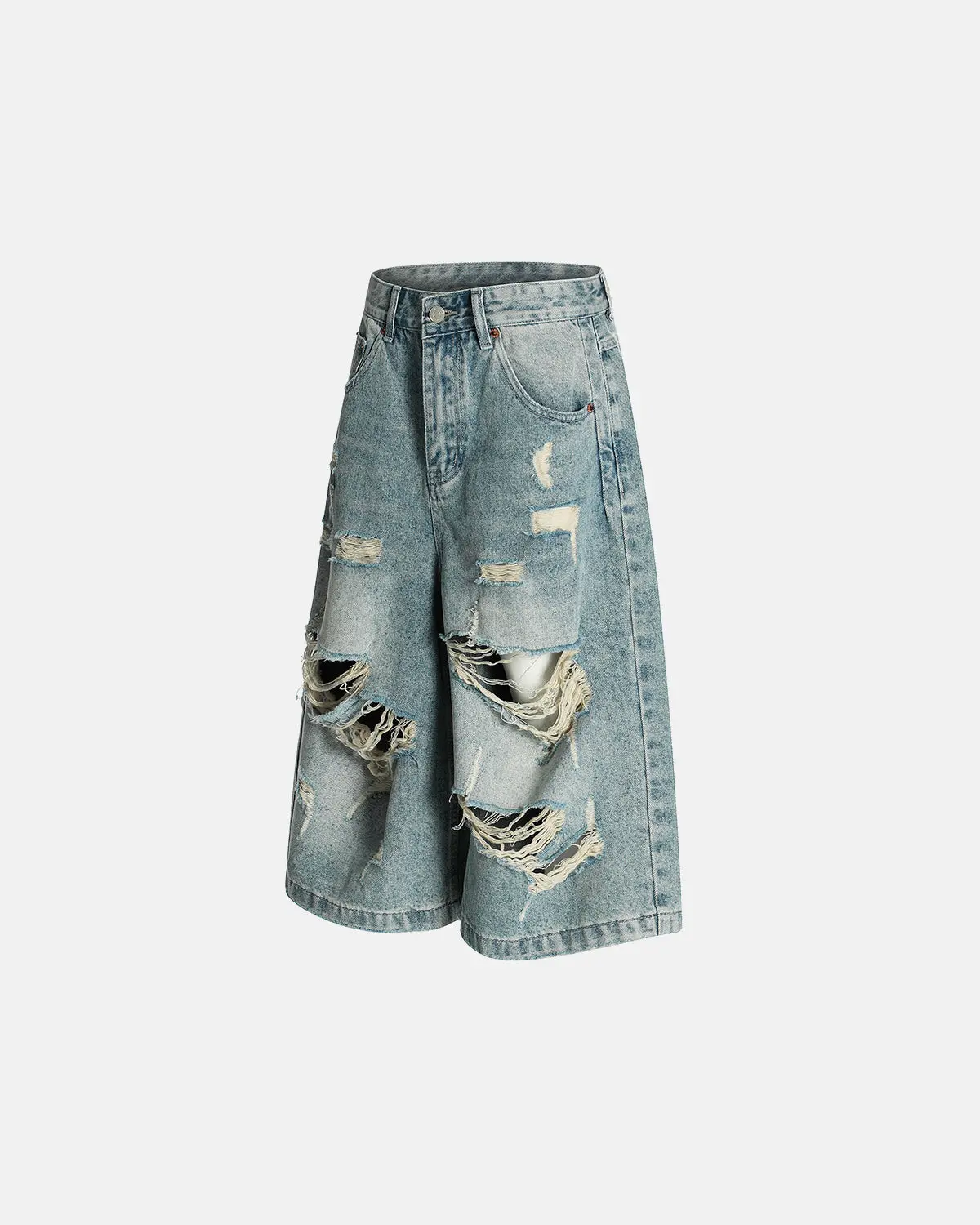 Distressed Longline Jorts | Inflation Streetwear - Image 5