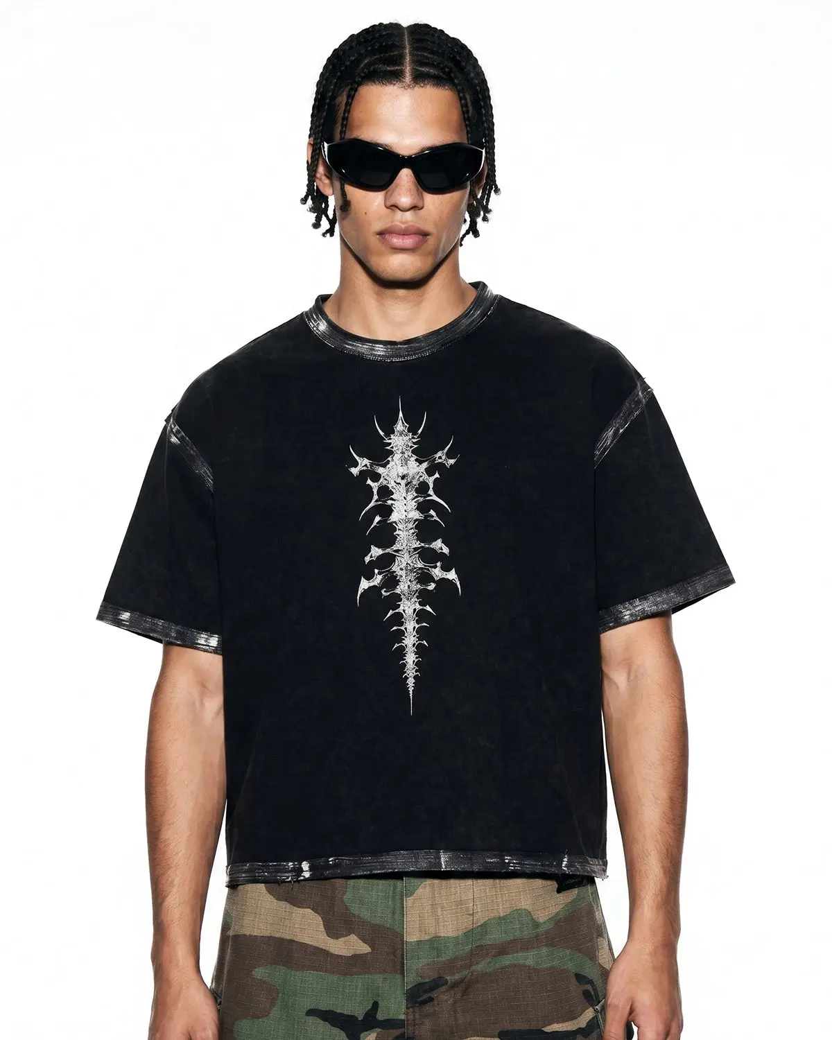 Distressed Painted Graphic Boxy T-Shirt | Inflation Streetwear - Image 5