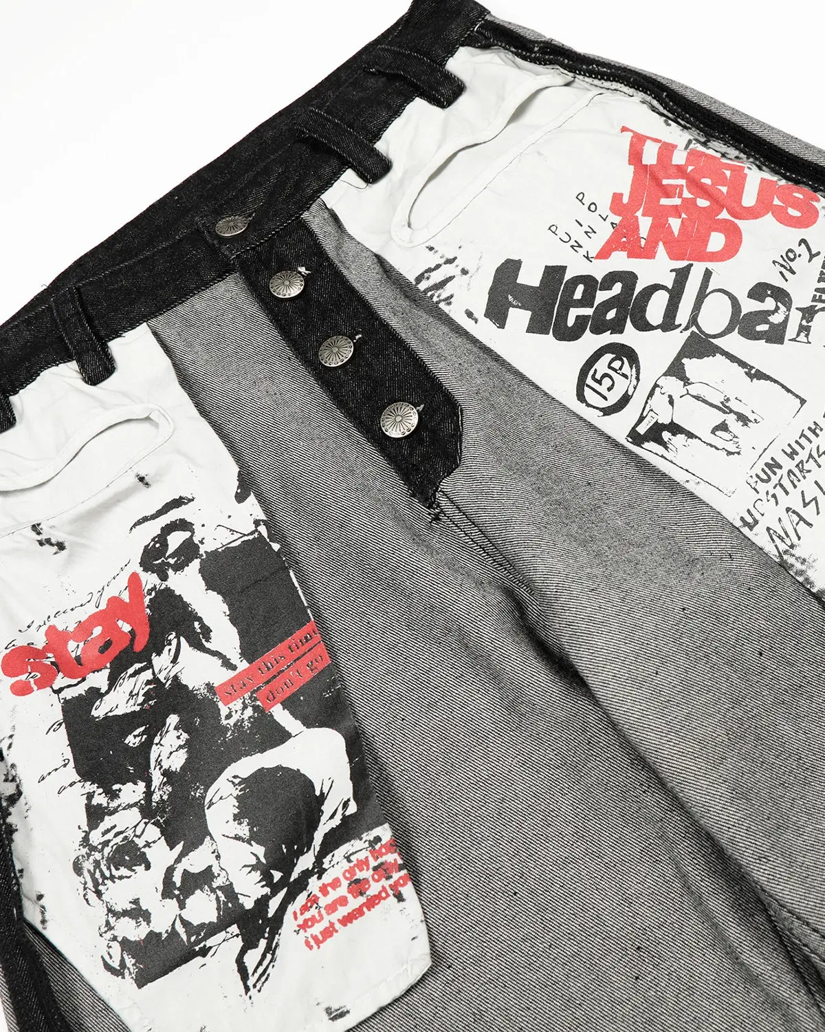 Distressed Reverse Design Baggy Jeans | Inflation Streetwear - Image 4