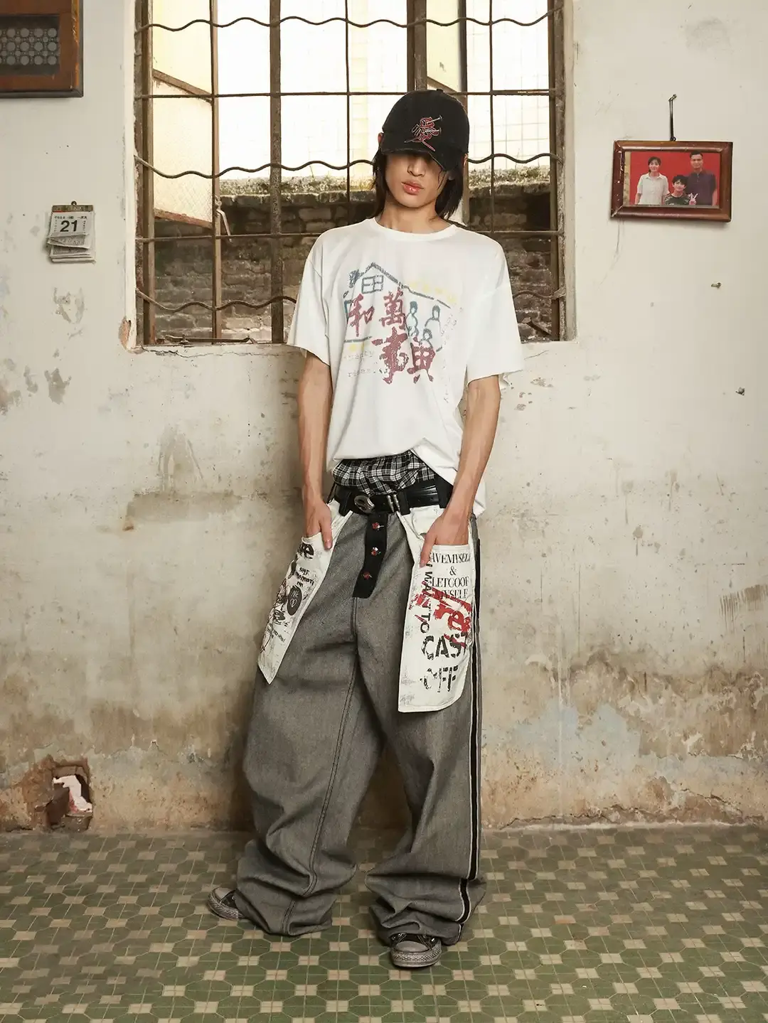Distressed Reverse Design Baggy Jeans | Inflation Streetwear - Image 9
