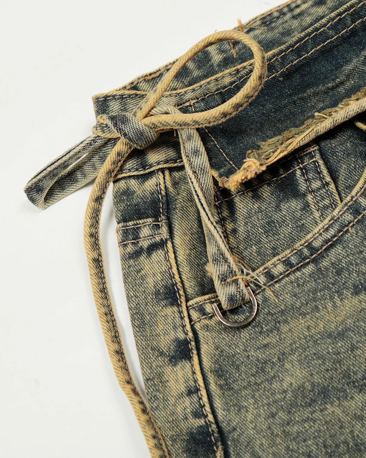 Distressed Washed Wide Leg Denim Jeans | Inflation Streetwear - Image 5