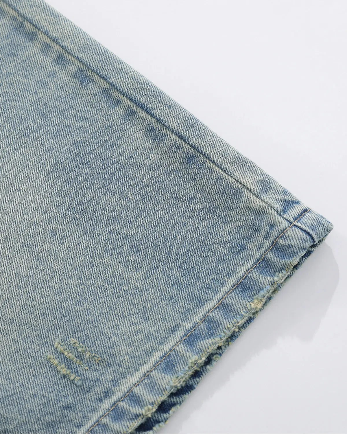 Dollar Patch Embroidery Denim Jorts | Inflation Streetwear - Image 7