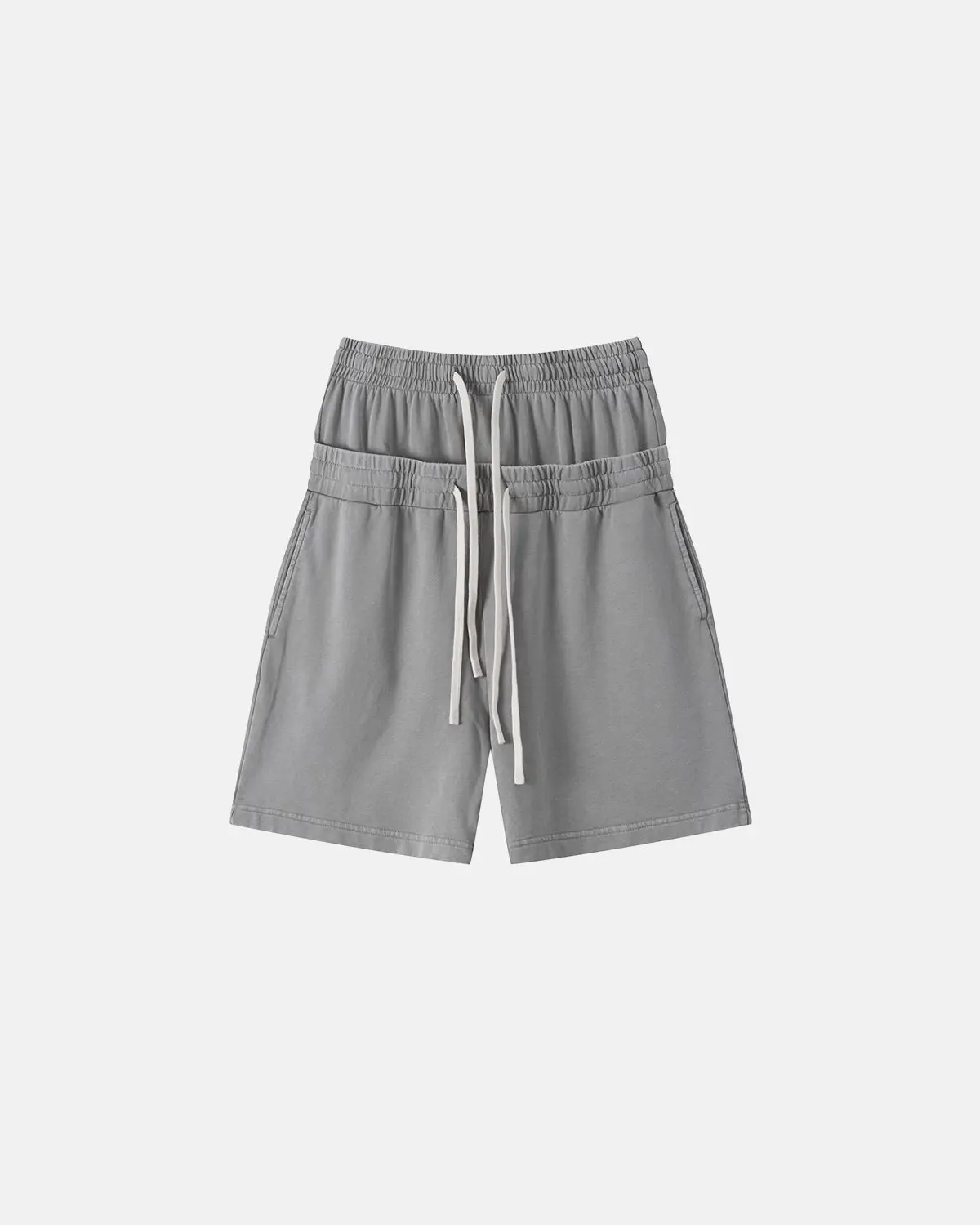 Double Waist Acid Wash Sweat Shorts | Inflation Streetwear - Image 9