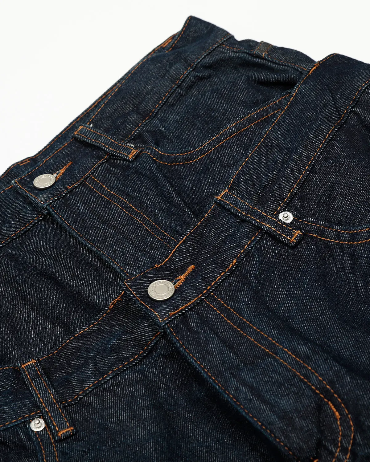 Double Waist Raw Baggy Jeans| Inflation Streetwear - Image 4