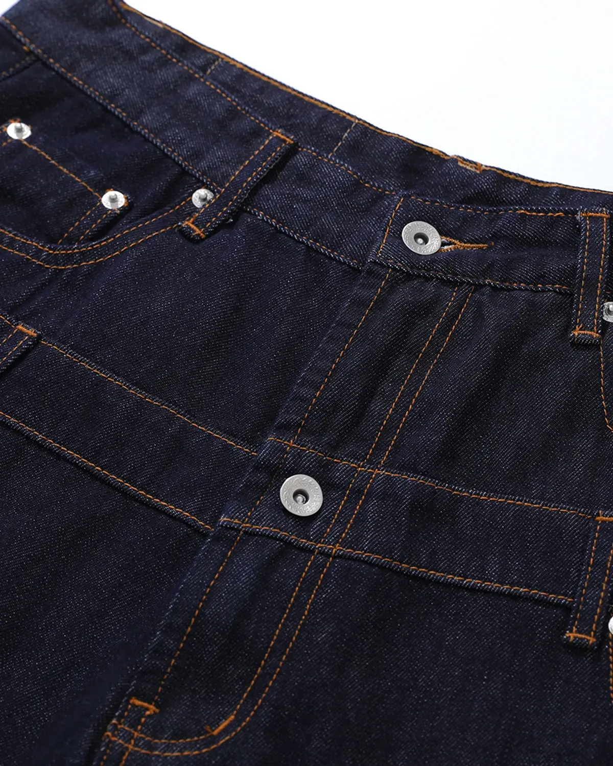 Double Waist Rivet Baggy Jorts | Inflation Streetwear - Image 9