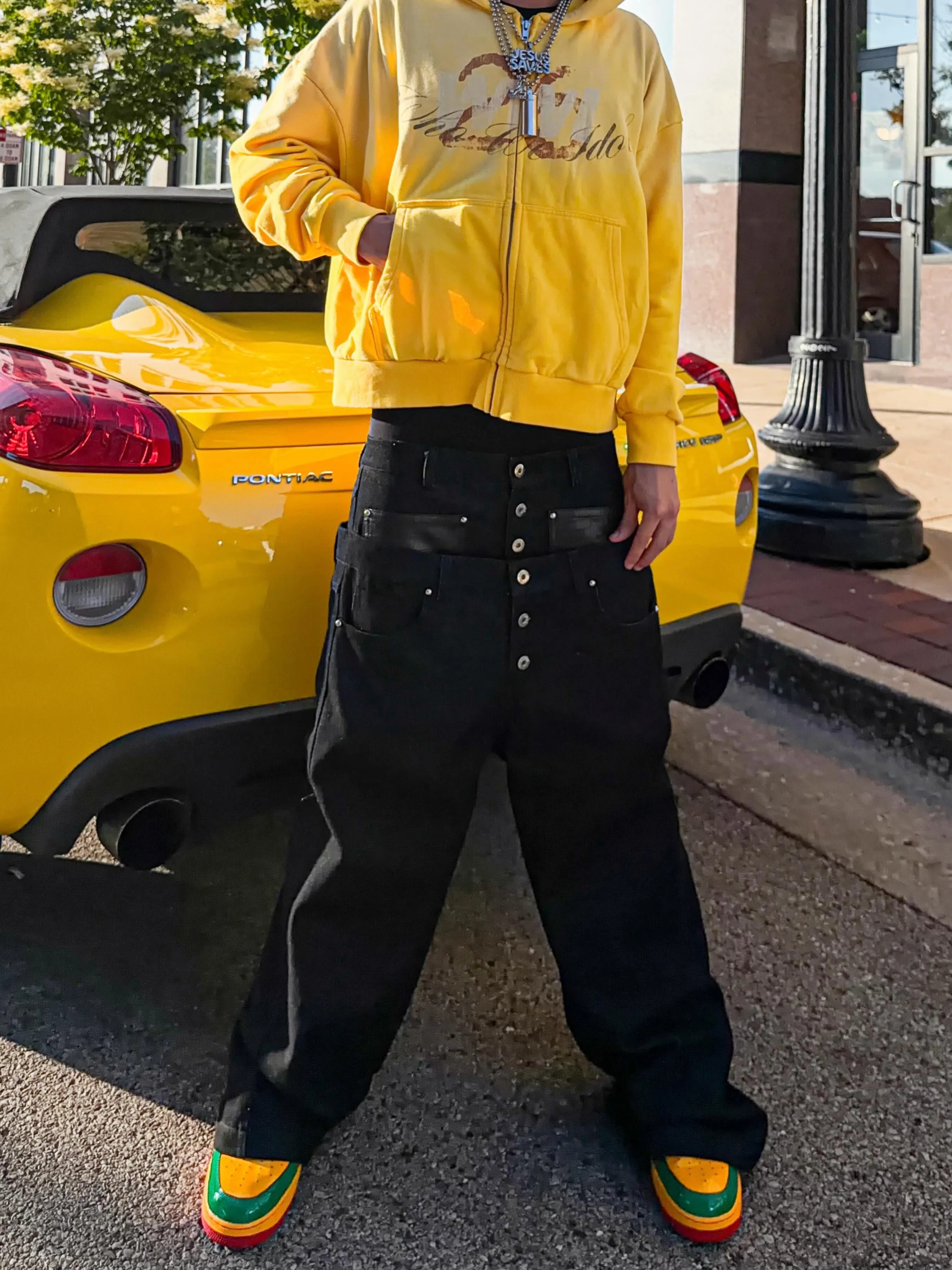 Double Wasit Raw Super Baggy Jeans | Inflation Streetwear - Image 2