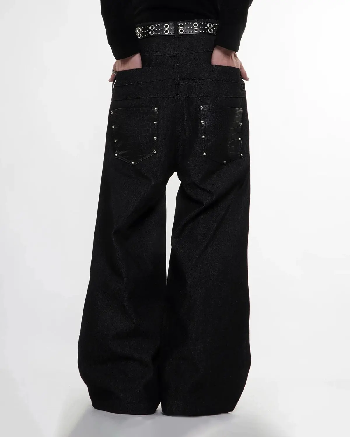 Double Wasit Raw Super Baggy Jeans | Inflation Streetwear - Image 4