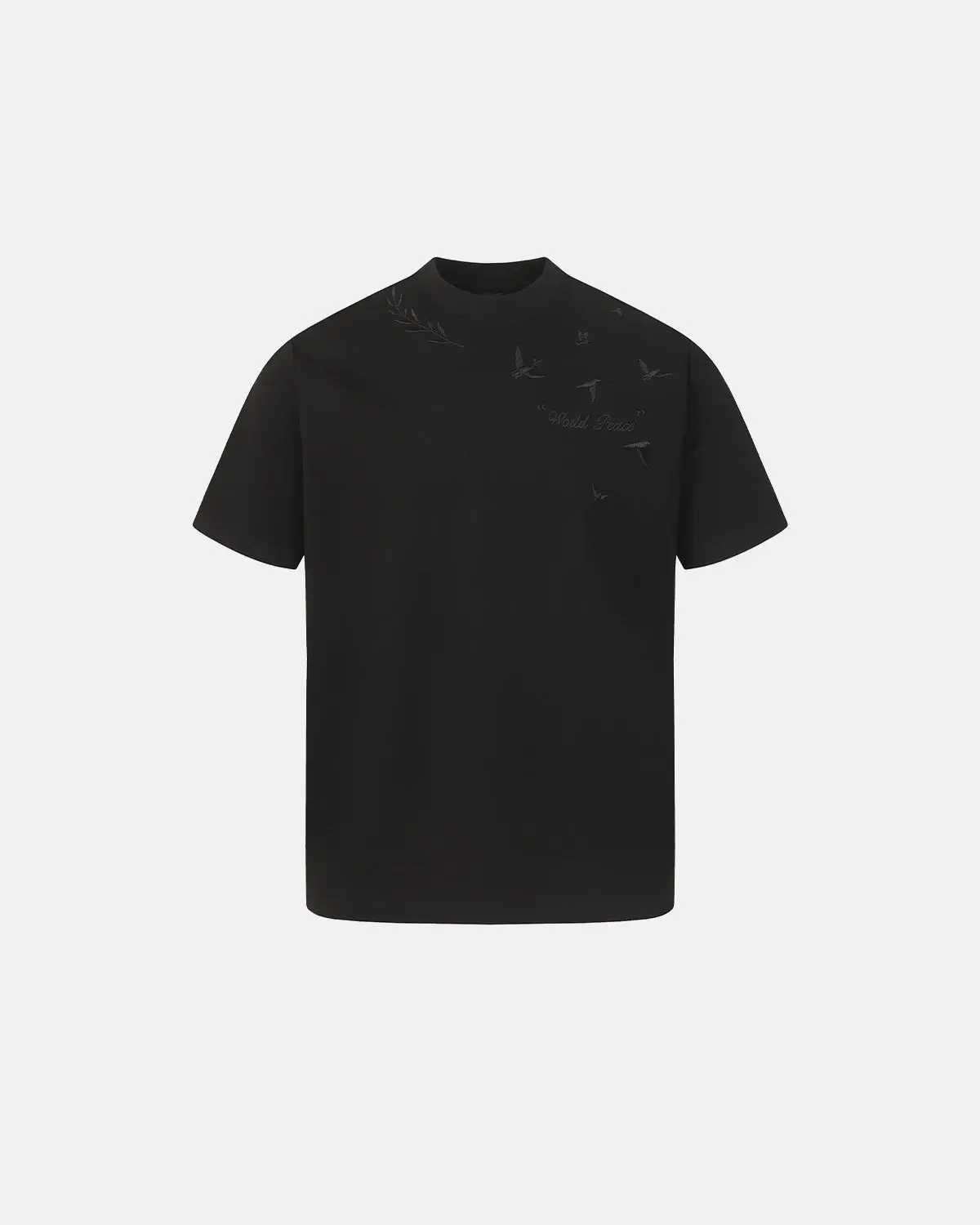 Dove Embroidered Mock Neck T-Shirt | Inflation Streetwear - Image 10