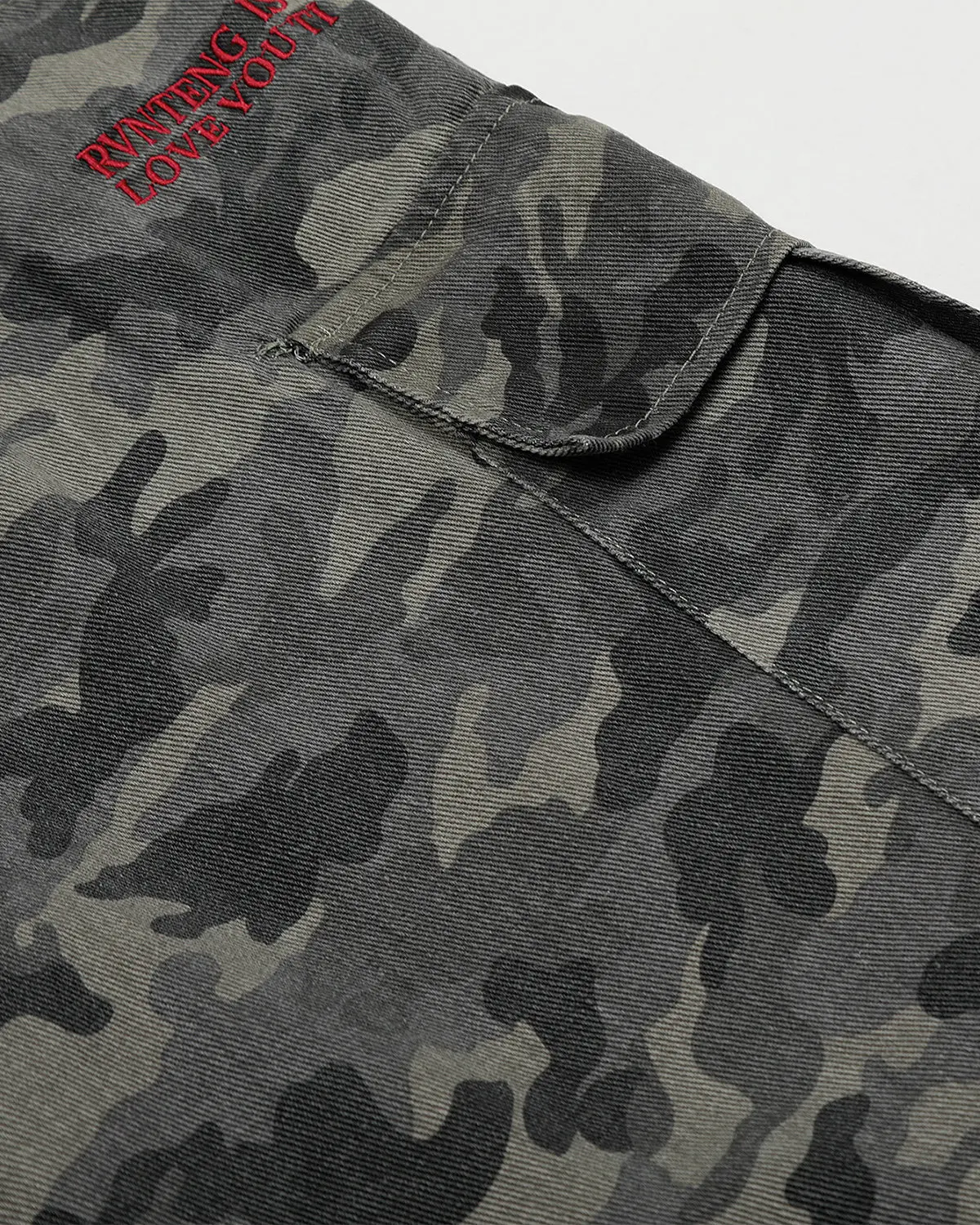 Embroidered Camo Cargo Shorts | Inflation Streetwear - Image 4