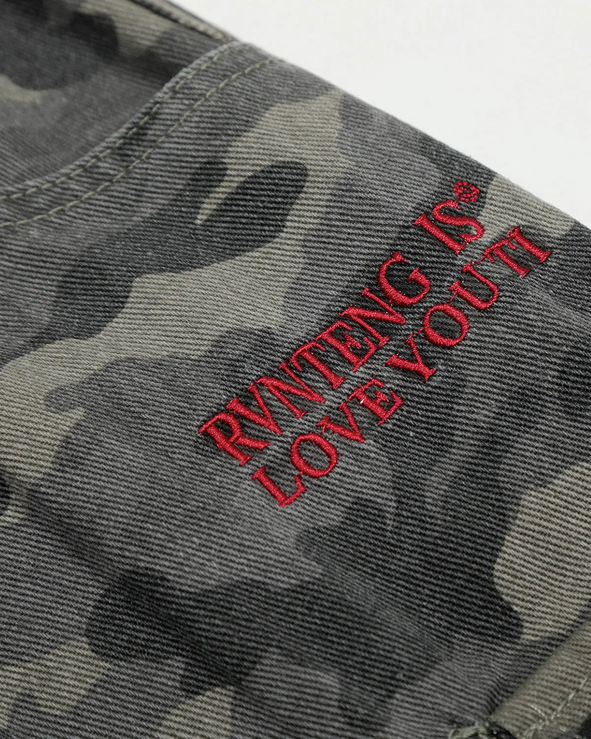 Embroidered Camo Cargo Shorts | Inflation Streetwear - Image 5
