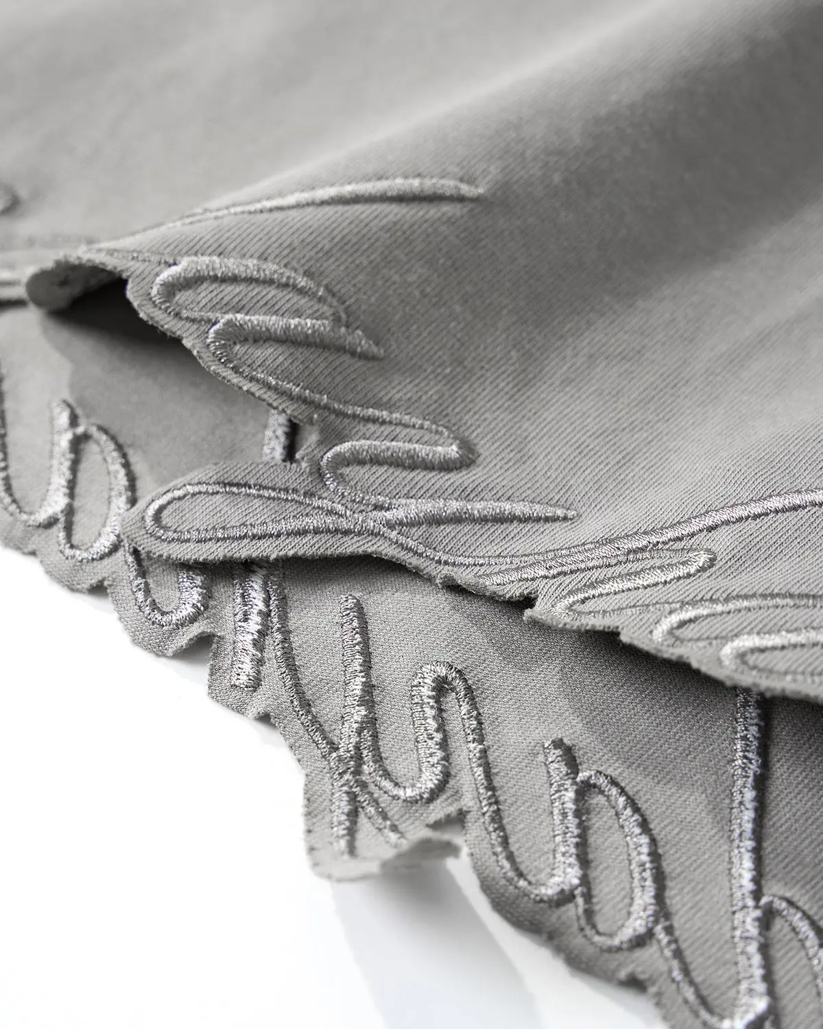 Embroidered Frayed Hem Oversized T-Shirt | Inflation Streetwear - Image 13