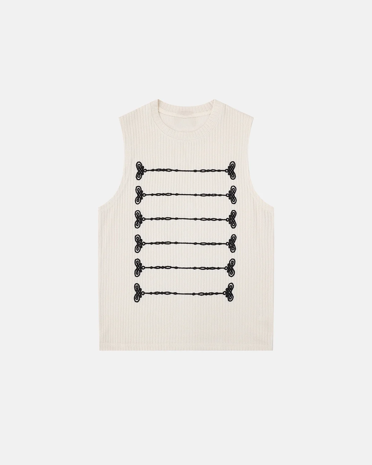 Embroidered Knit Tank Top | Inflation Streetwear - Image 10
