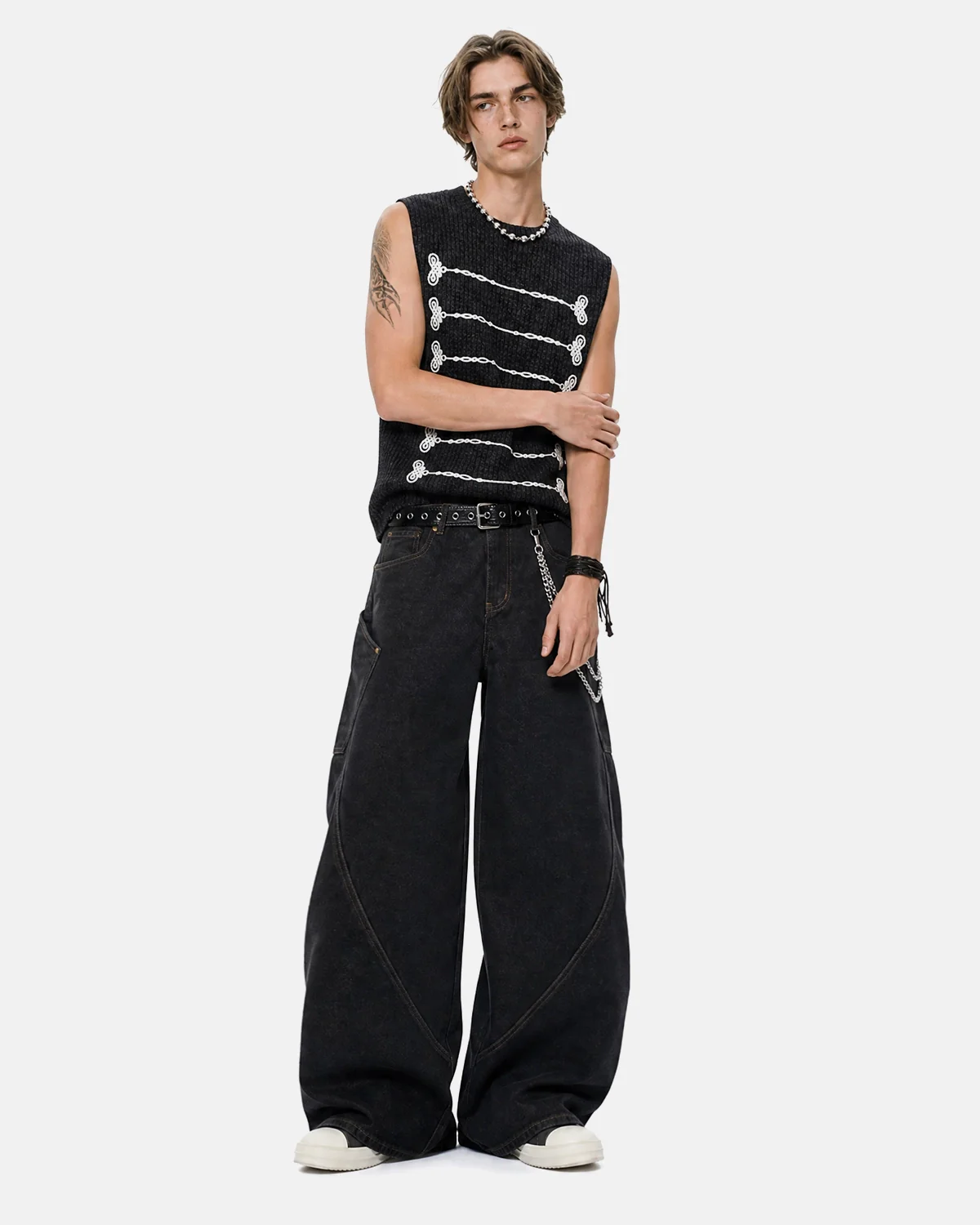 Embroidered Knit Tank Top | Inflation Streetwear - Image 3