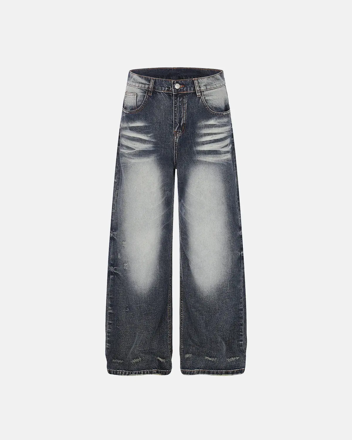 Faded Whisker Baggy Jeans | Inflation Streetwear
