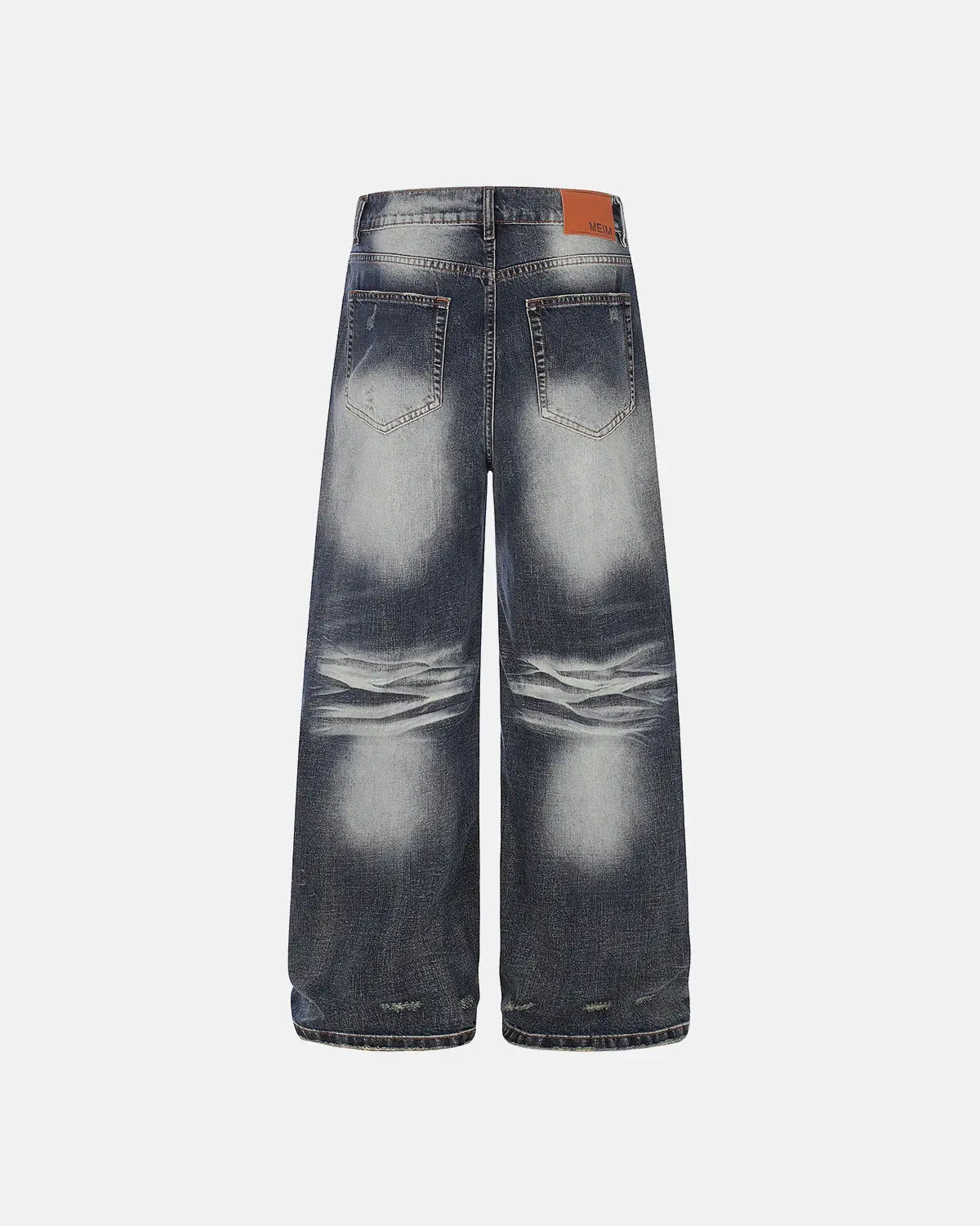 Faded Whisker Baggy Jeans | Inflation Streetwear - Image 6