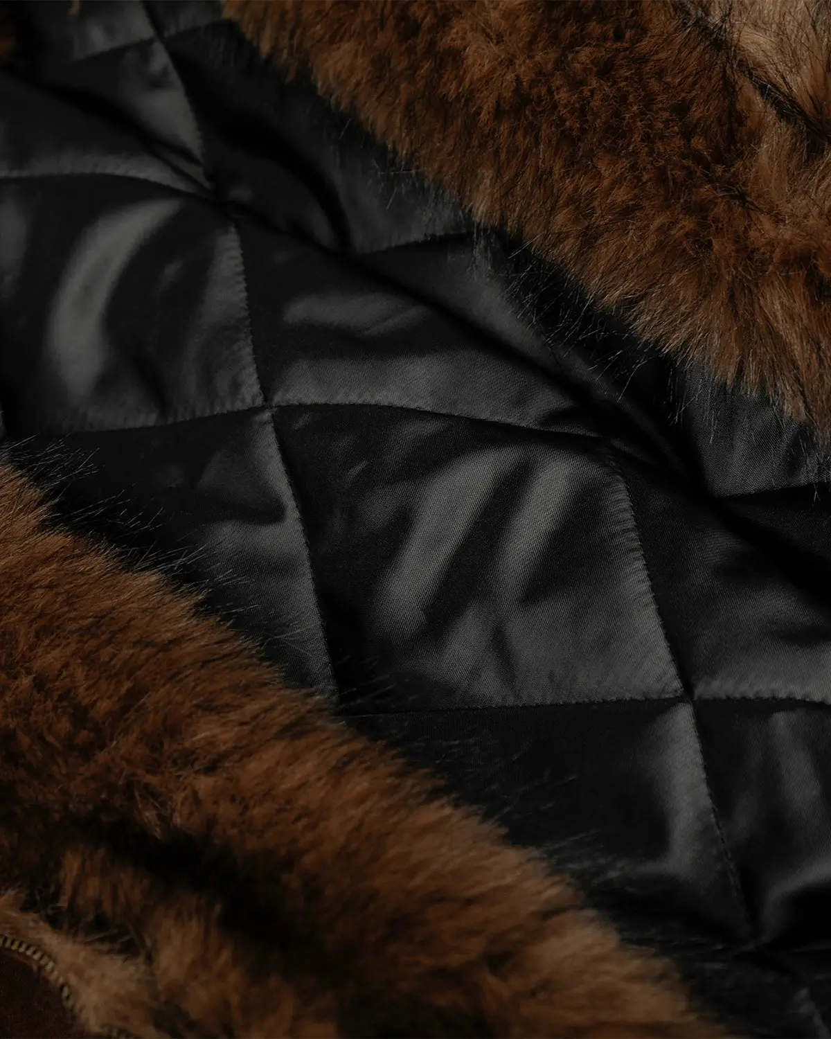 Faux Fur Lined Clasp Bomber Jacket | Inflation Streetwear - Image 14