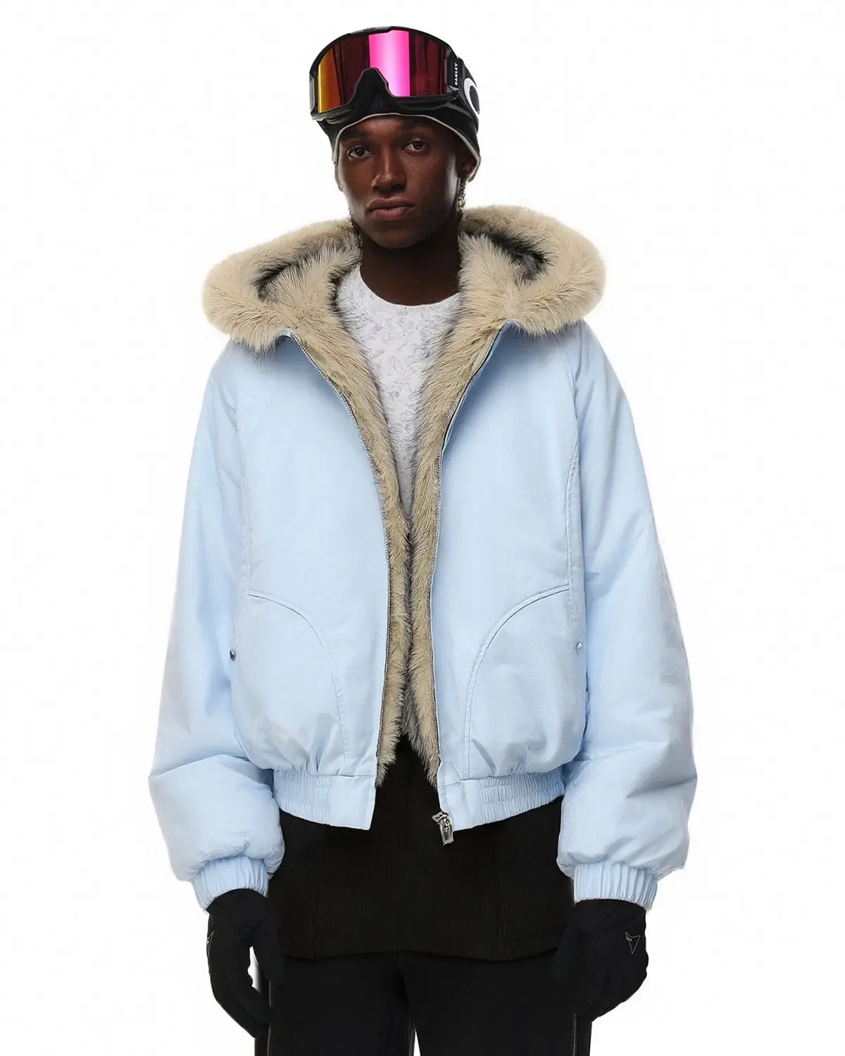 Faux Fur Lined Padded Bomber Jacket | Inflation Streetwear - Image 13