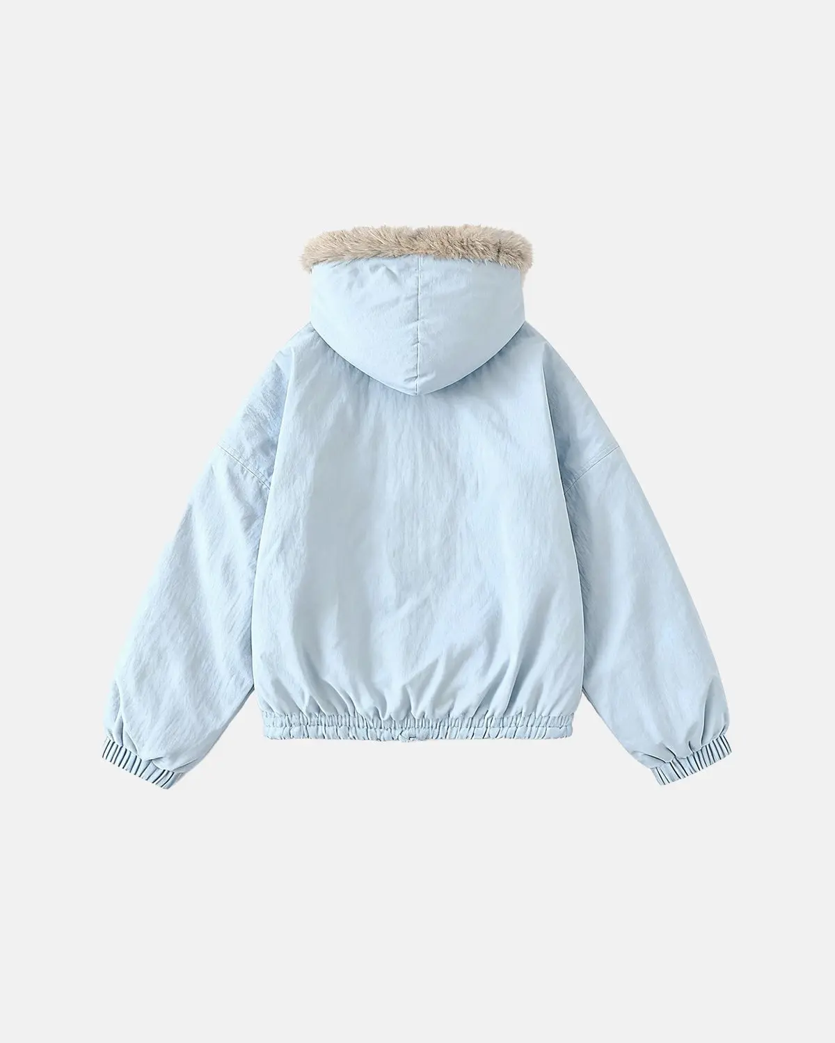 Faux Fur Lined Padded Bomber Jacket | Inflation Streetwear - Image 6
