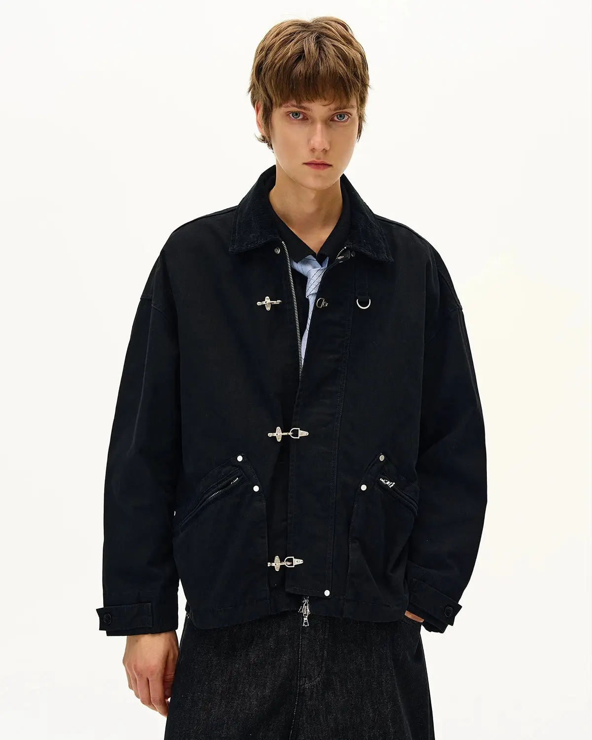 Fireman Buckle Worker Zip Up Jacket | Inflation Streetwear - Image 3
