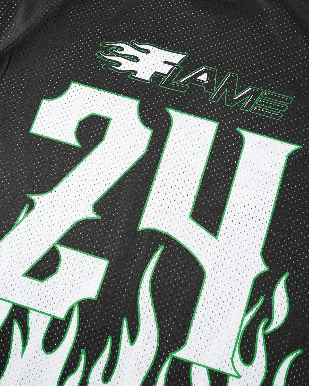 Flame Print Mesh Tees | Inflation Streetwear - Image 3