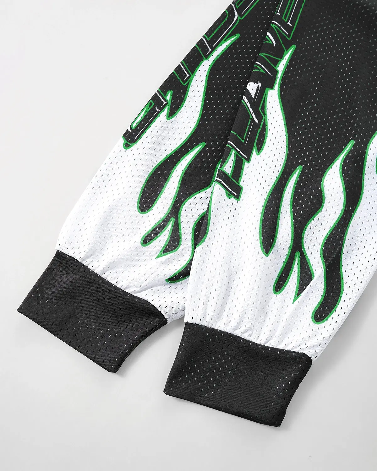 Flame Print Mesh Tees | Inflation Streetwear - Image 4