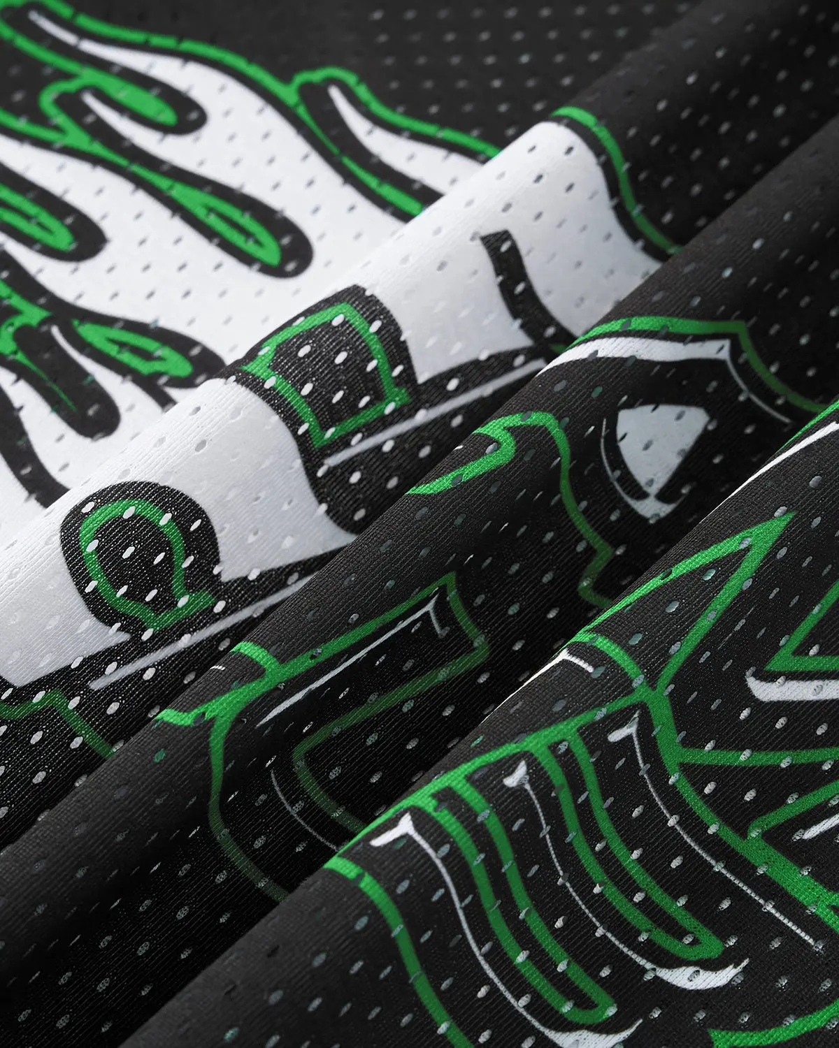 Flame Print Mesh Tees | Inflation Streetwear - Image 6
