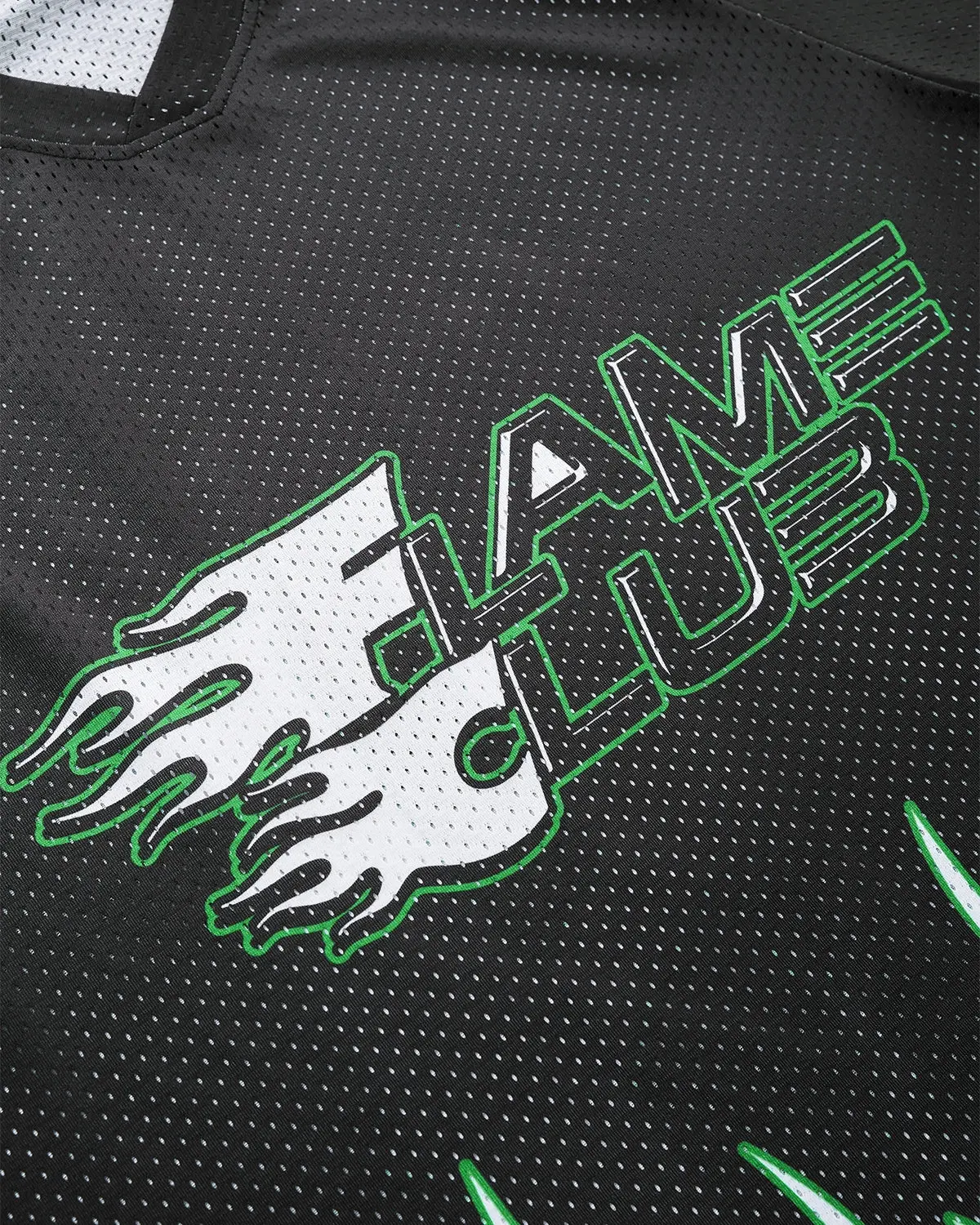 Flame Print Mesh Tees | Inflation Streetwear - Image 7