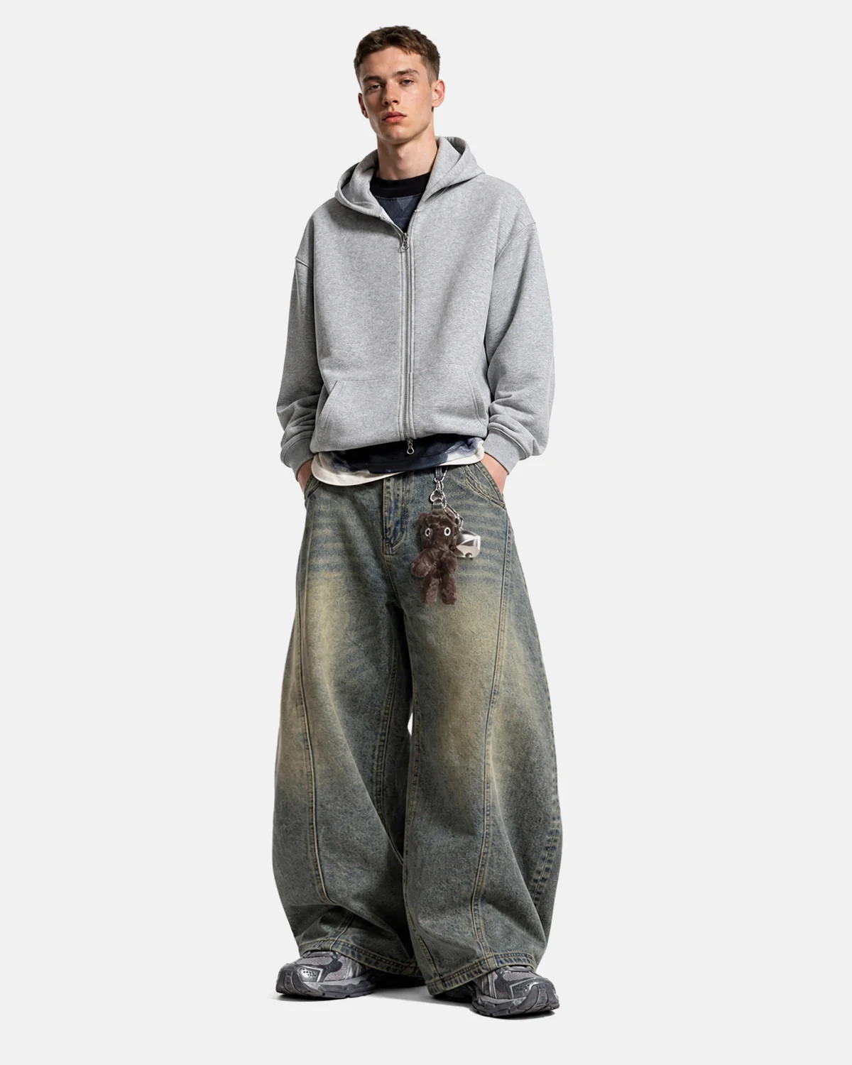 Fleece Zip-Up Oversized Hoodies | Inflation Streetwear - Image 4