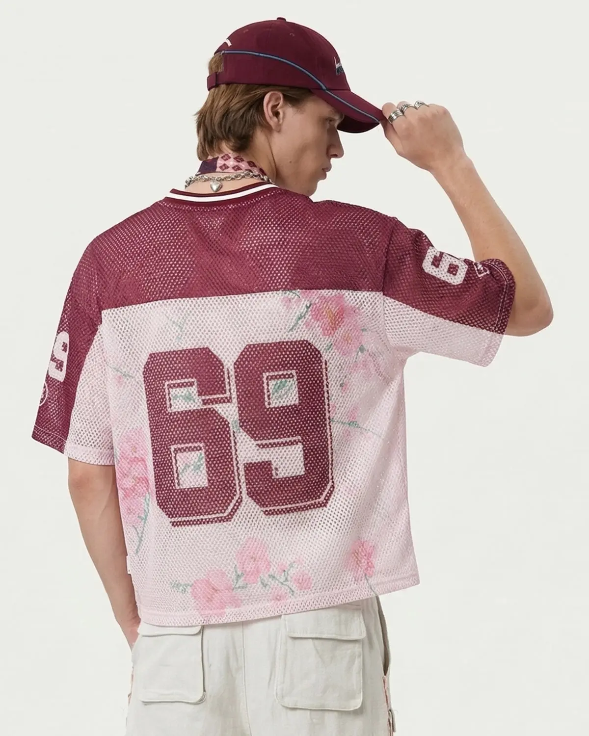 Floral Digital Print Mesh Jersey | Inflation Streetwear - Image 8