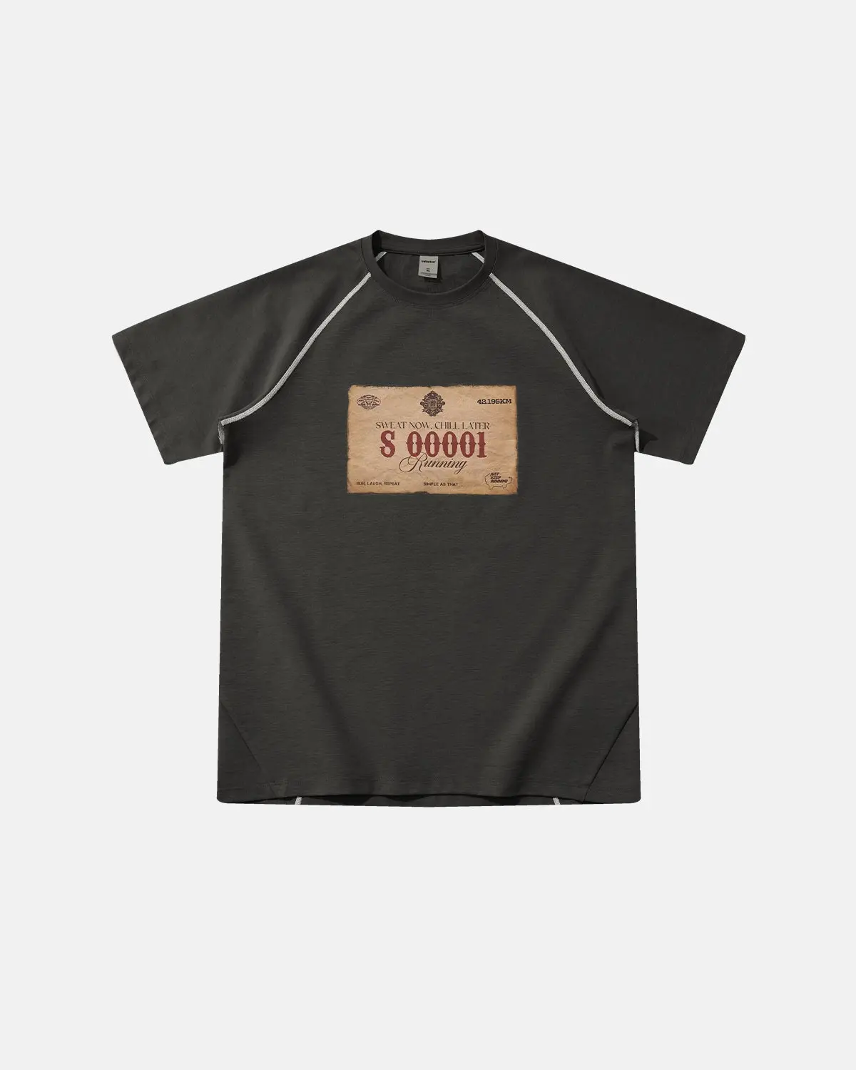 Retro Graphic Printing Raglan Tshirt | Inflation Streetwear - Image 3