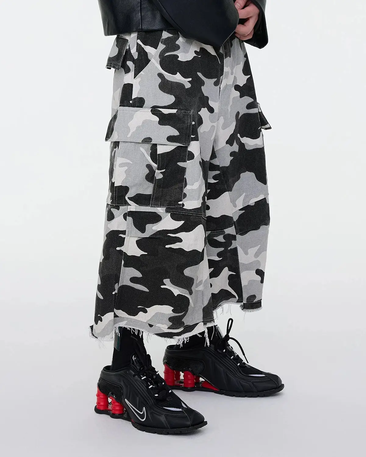 Glitter Camo Cargo Longline Shorts | Inflation Streetwear - Image 4