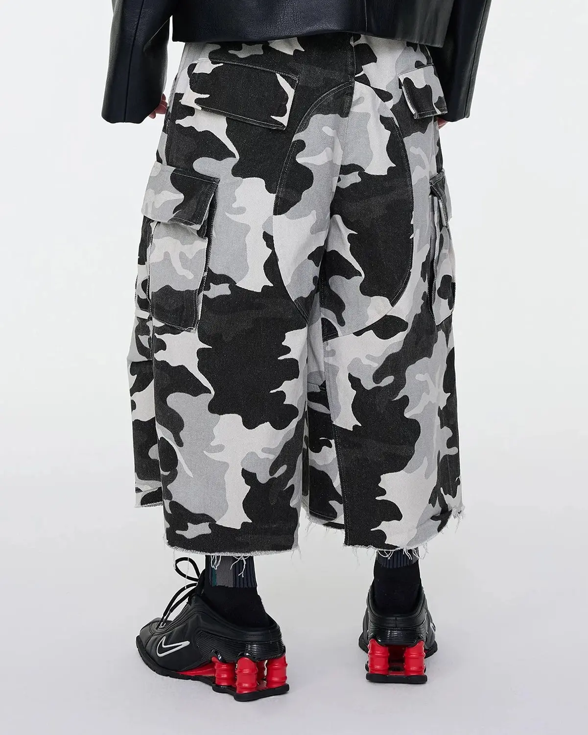 Glitter Camo Cargo Longline Shorts | Inflation Streetwear - Image 5