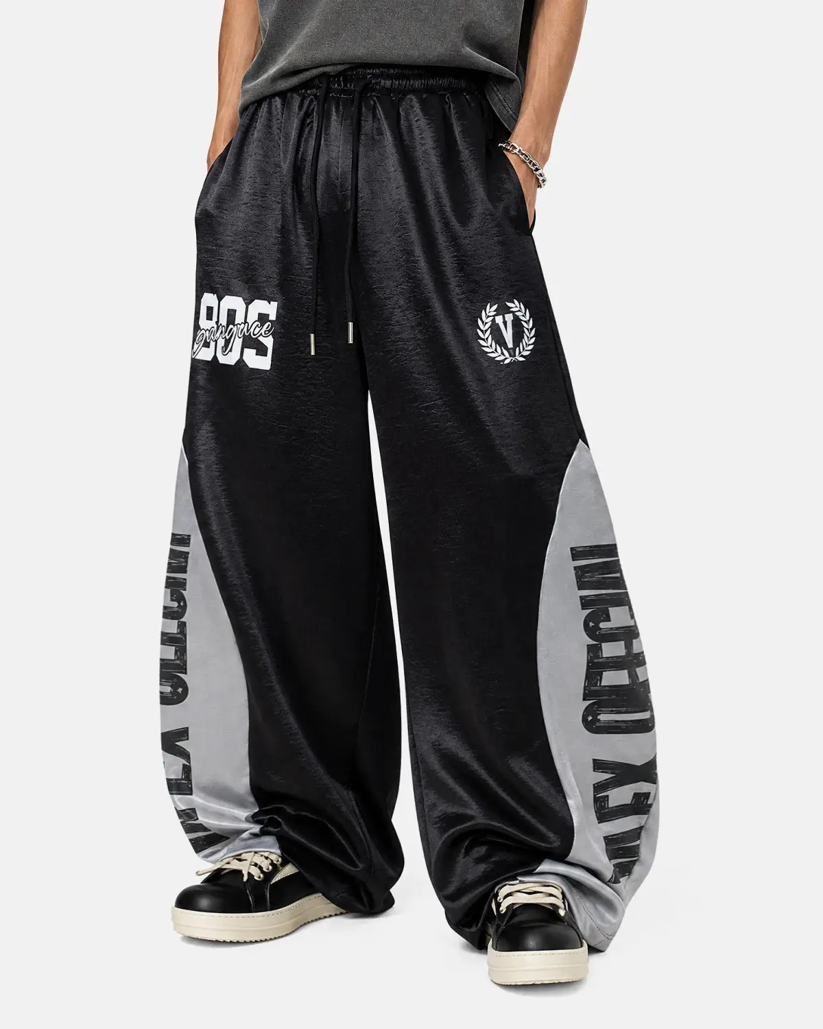 Glossy Contrast Barrel Sweatpant | Inflation Streetwear - Image 2