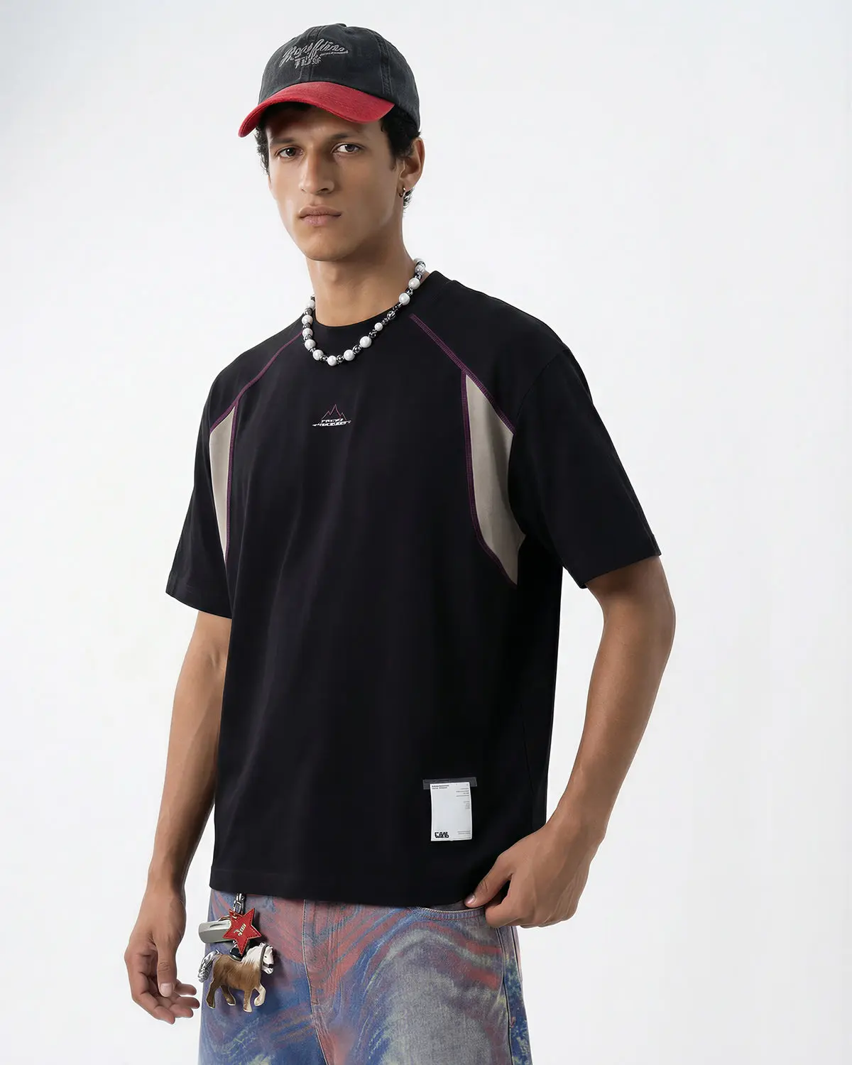 Glow-in-the-Dark Stitching Oversized T-Shirt | Inflation Streetwear - Image 5