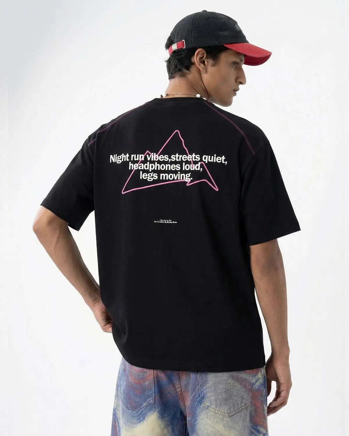 Glow-in-the-Dark Stitching Oversized T-Shirt | Inflation Streetwear - Image 6