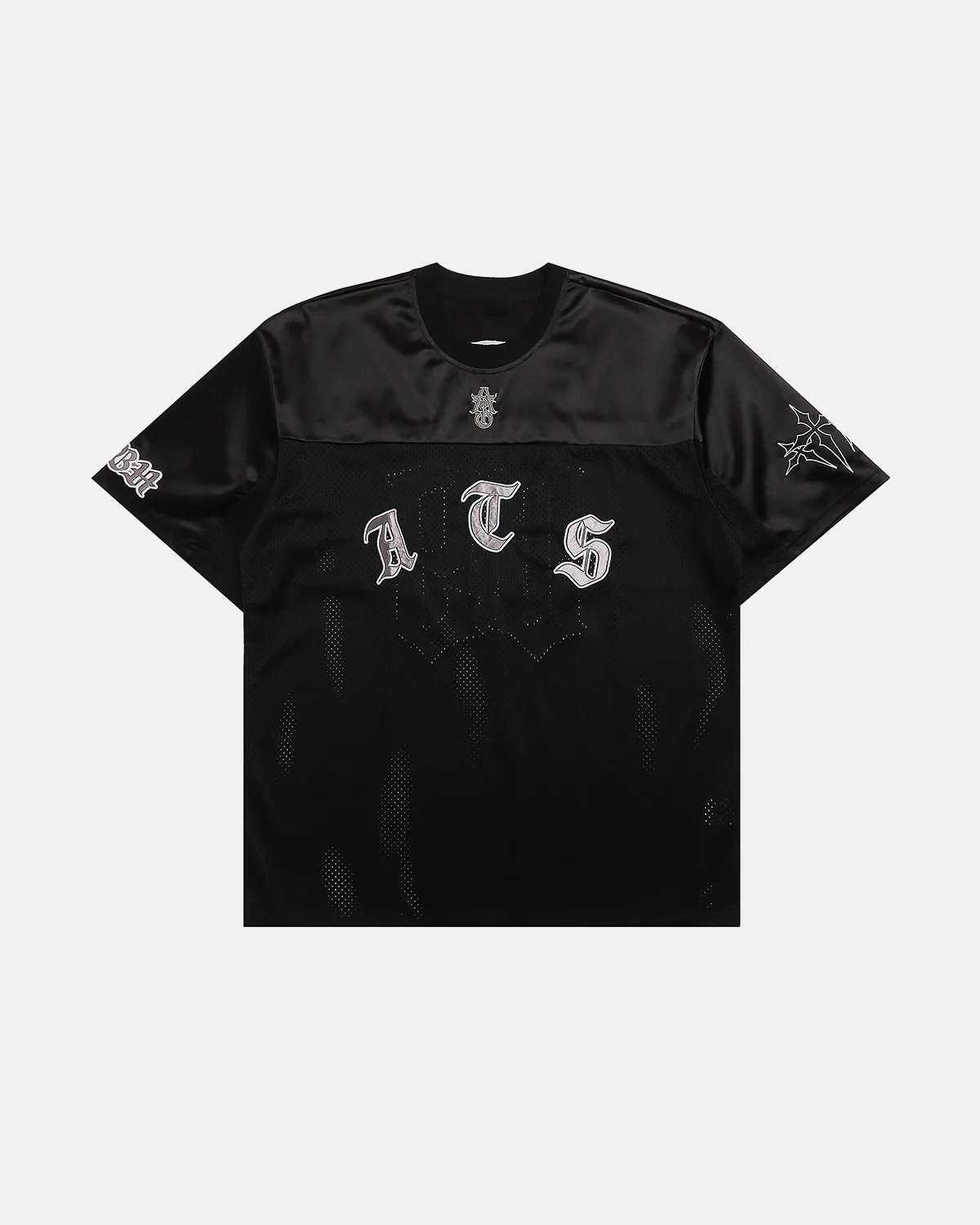 Gothic Embroidered Mesh Jersey | Inflation Streetwear