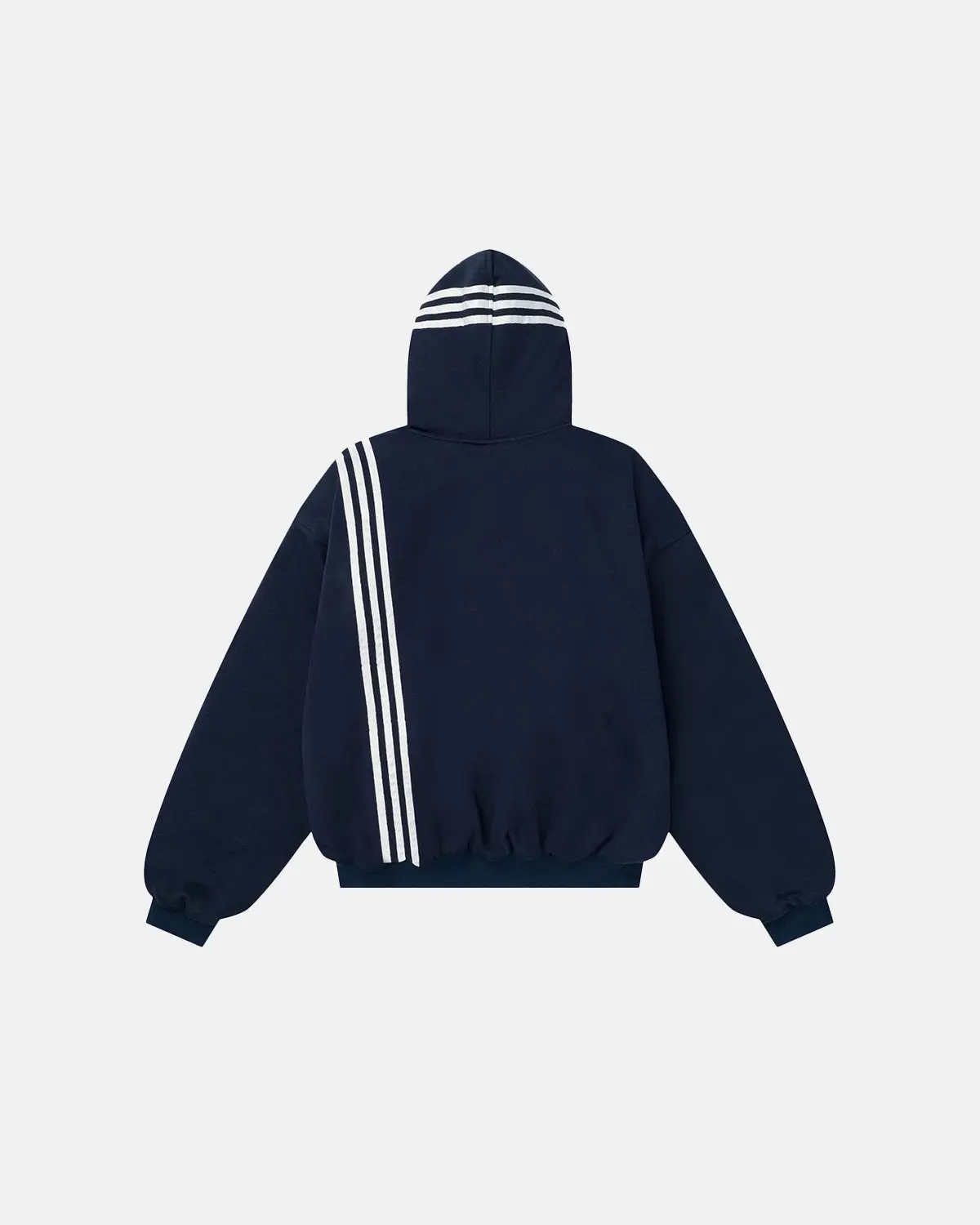 Gothic Striped Hooded Bomber Jacket | Inflation Streetwear - Image 6