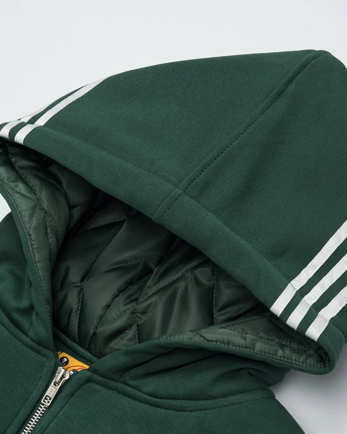 Gothic Striped Hooded Bomber Jacket | Inflation Streetwear - Image 7